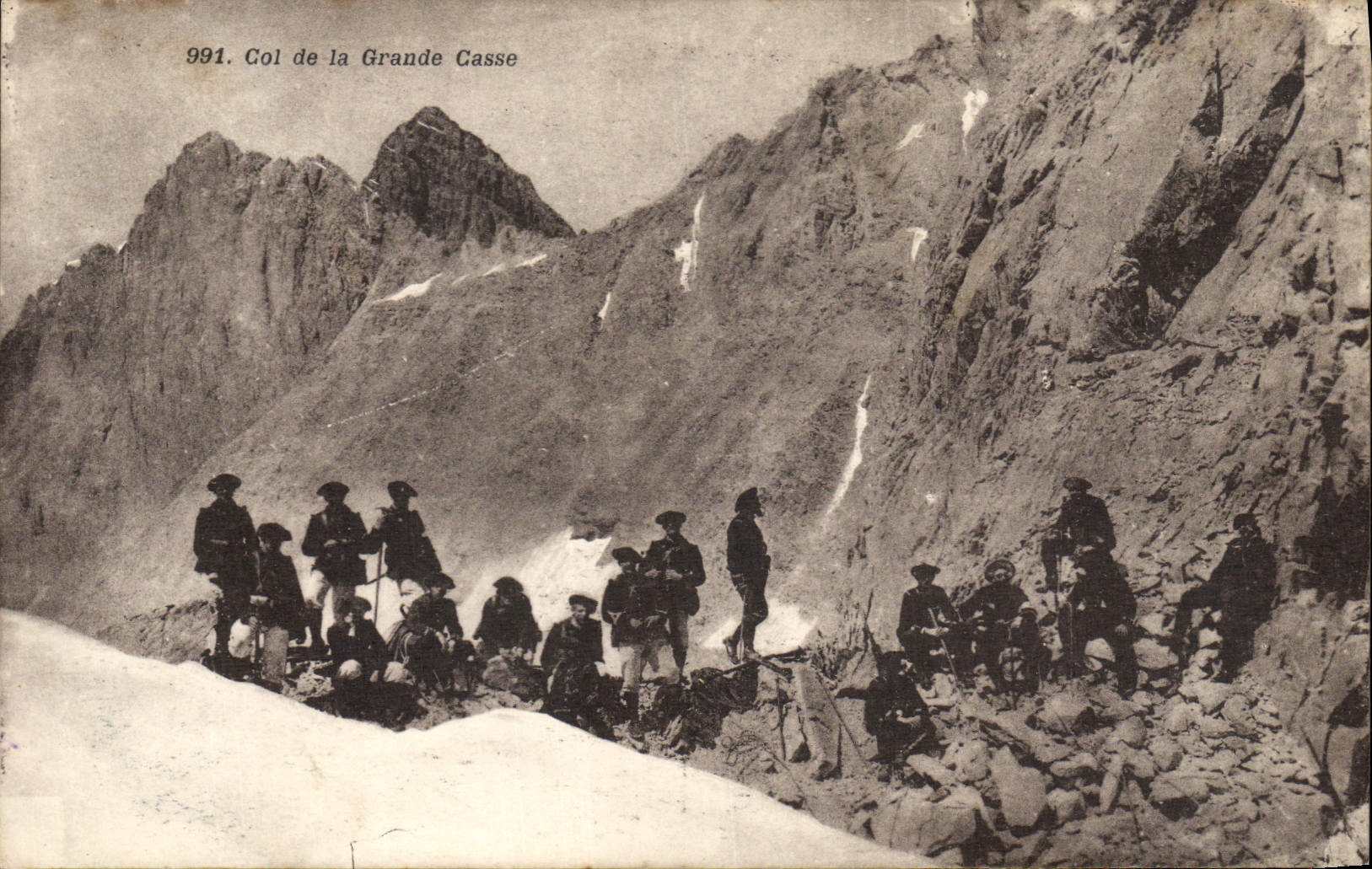 CPA Militaria Chasseurs alpins Col de la Grande Casse