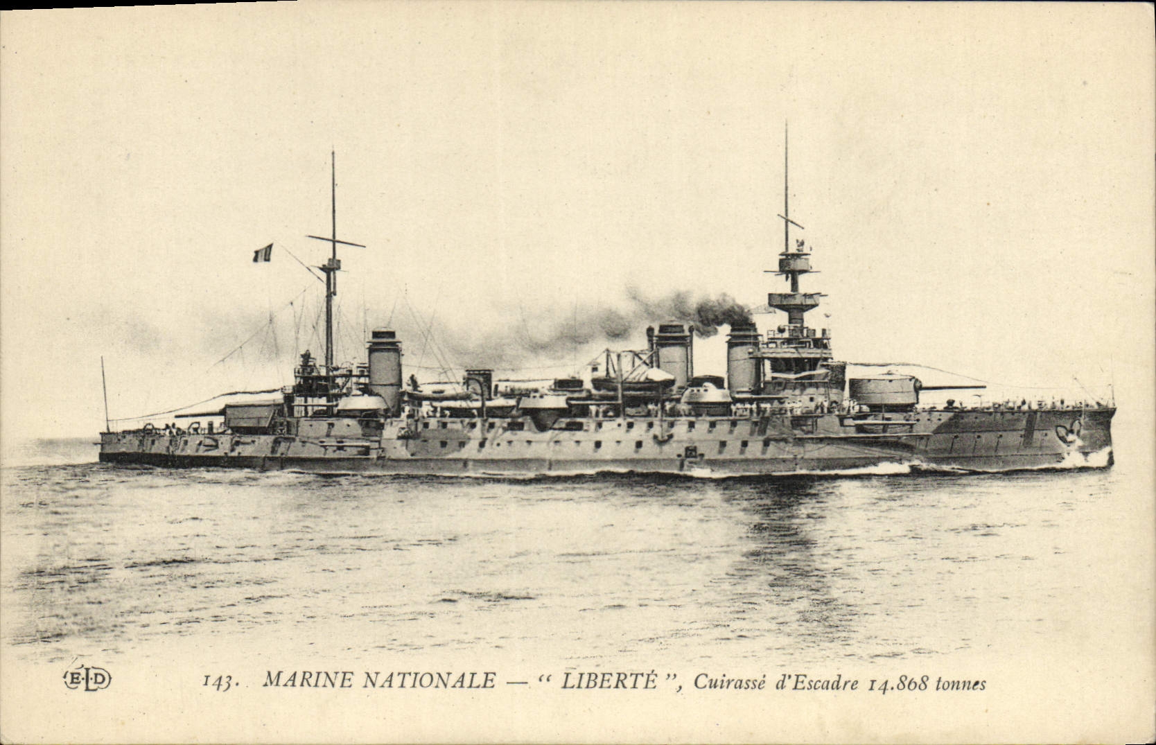 CPA Bateau Liberte Cuirasse d'escadre 