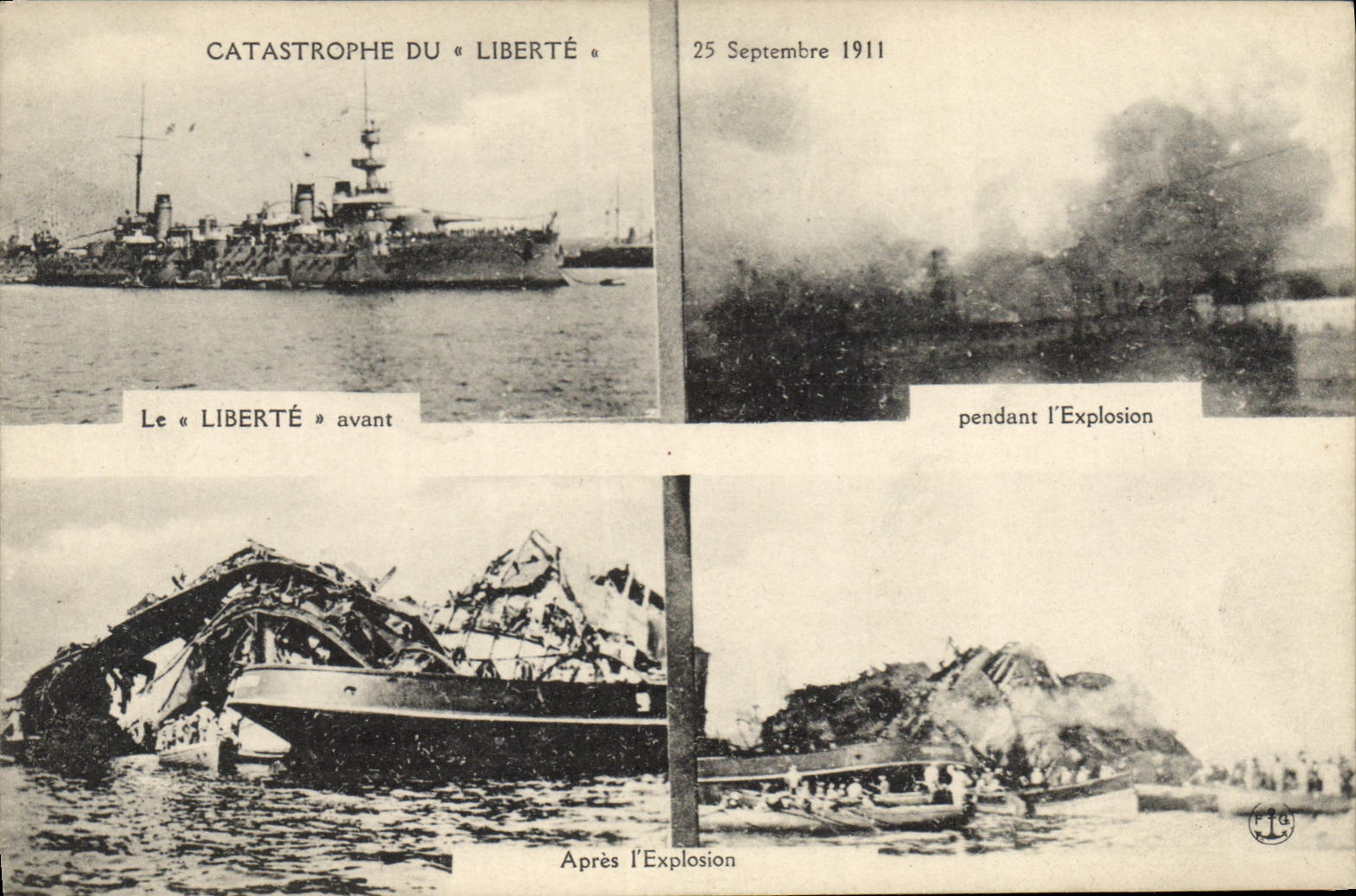 CPA Bateau Catastrophe du Liberte 