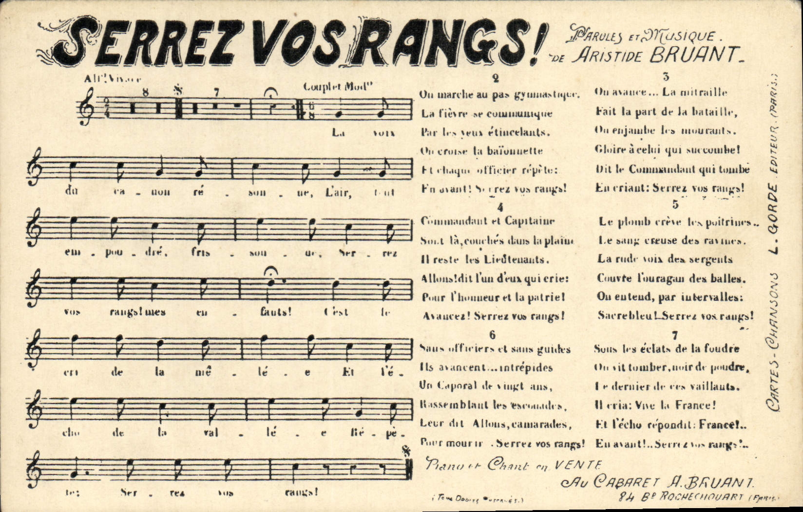 Vintage Postcard Tighten your rows Aristide Briant