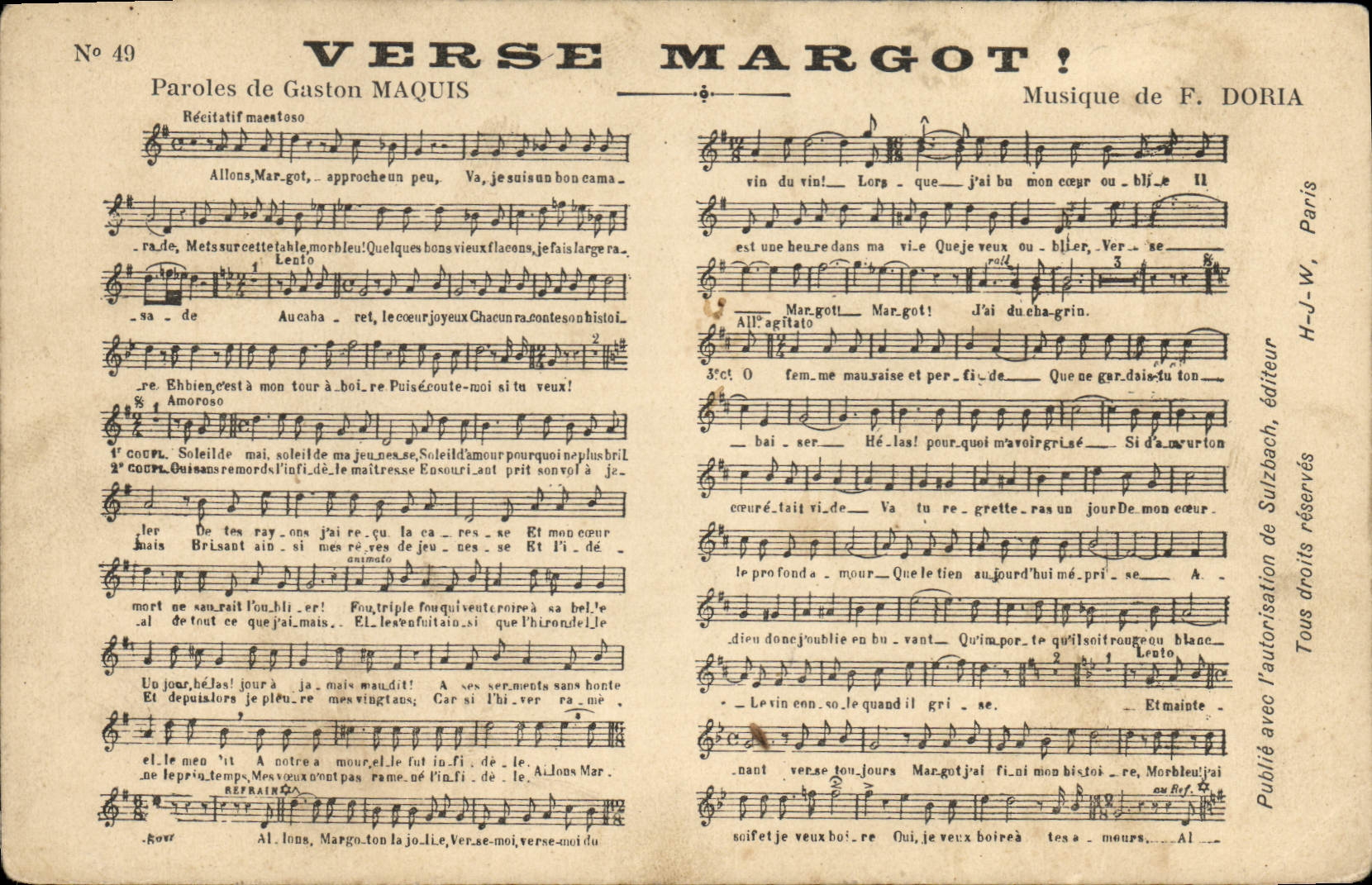 Vintage Postcard Pours Margot Gaston Maquis Dori