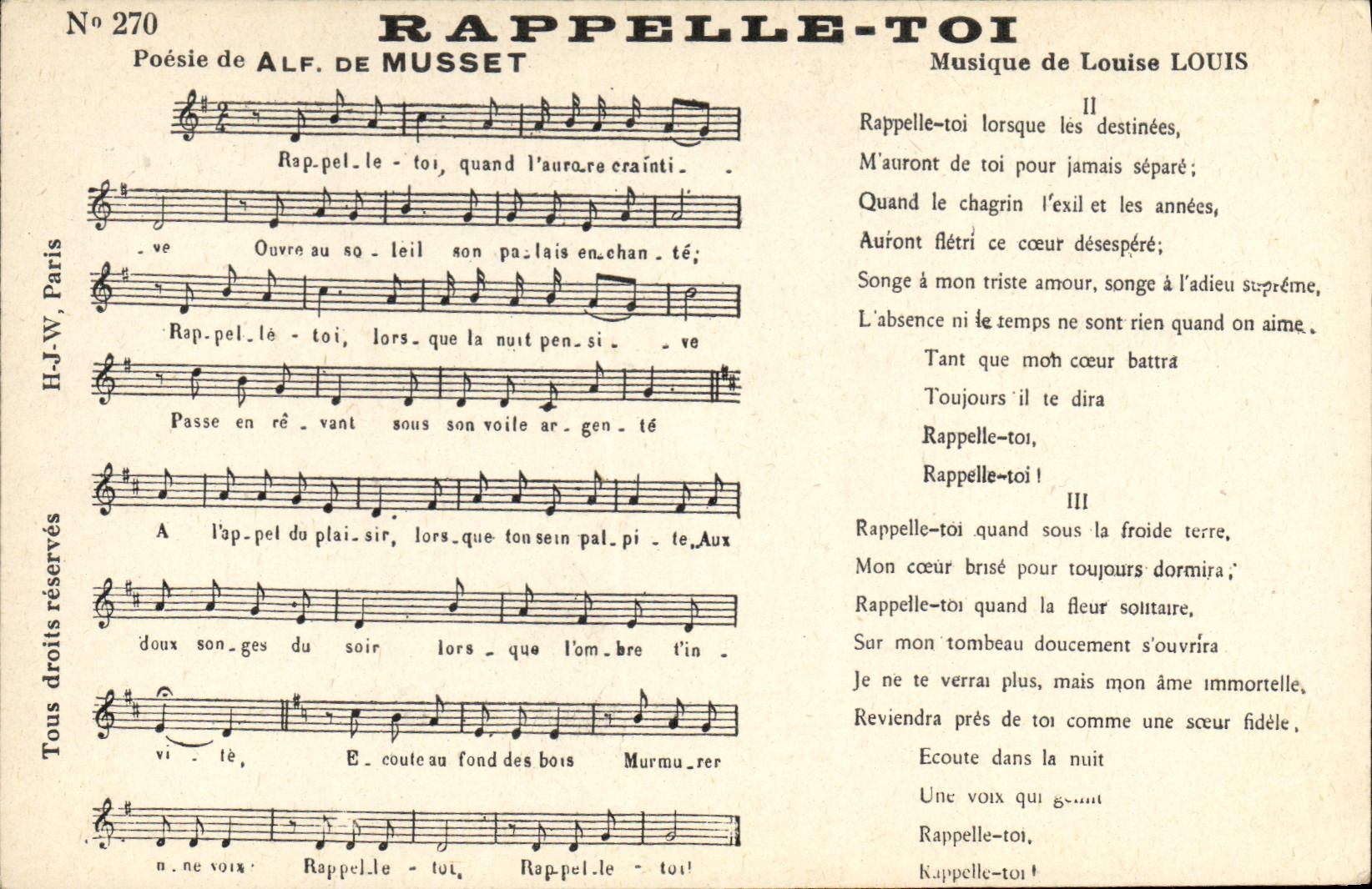 CPA Rappelle toi Alfred de Musset Louise Louis 