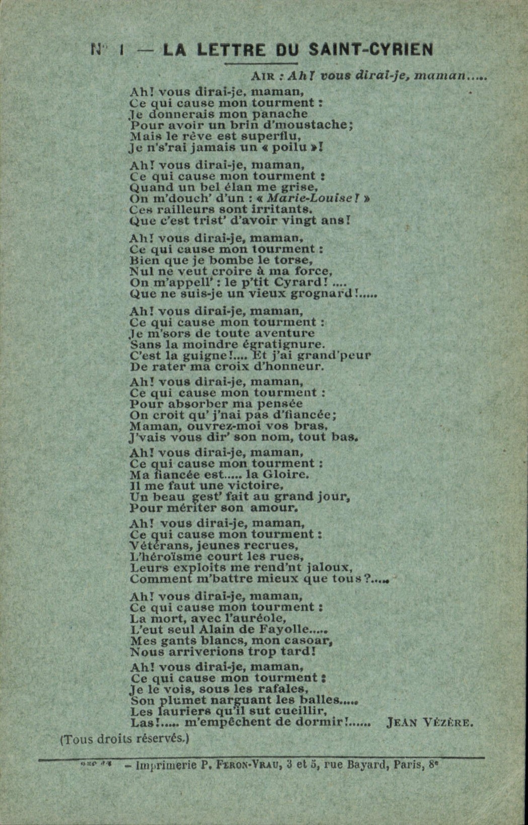 CPA La lettre de Saint Cyprien Jean Vezere 