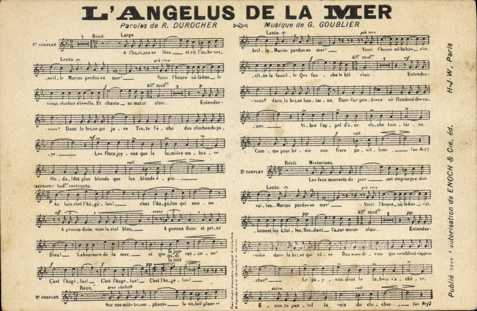 CPA L'angelus de la mer Durocher Goublier 
