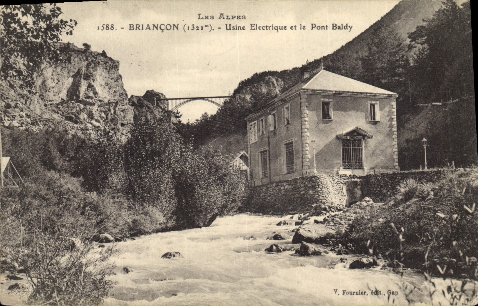 CPA Briancon Usine electrique et le Pont Baldy Electricite