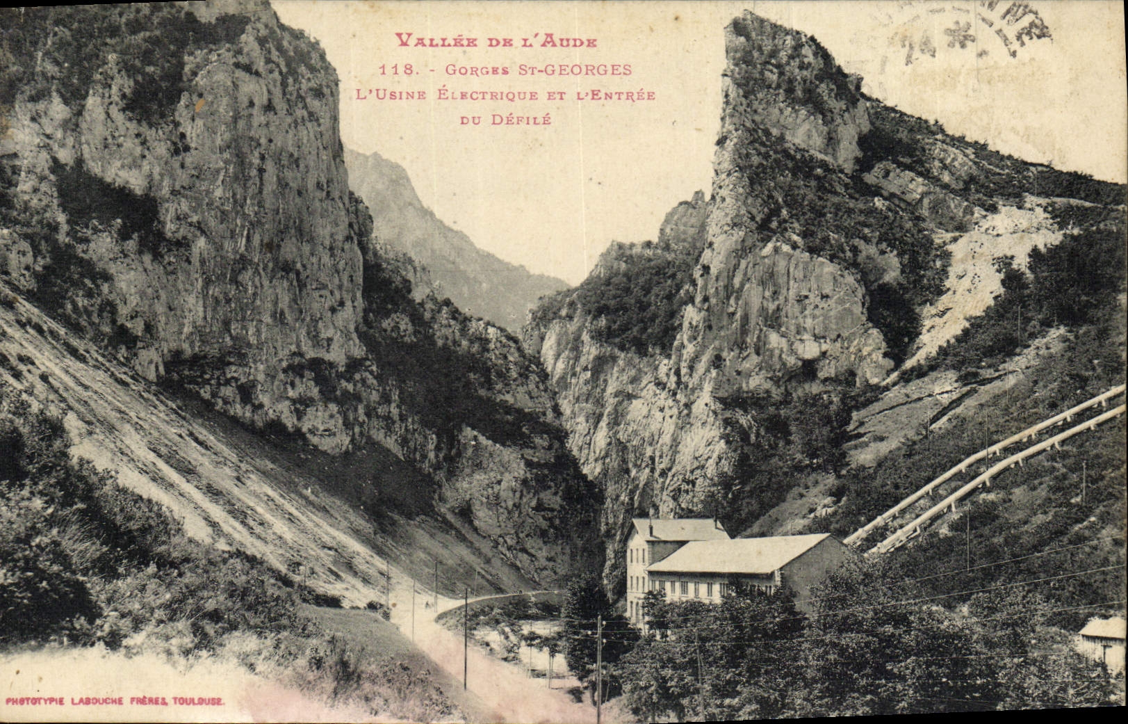 CPA Gorges St Georges L'usine electrique et l'entree de defile Electricite 