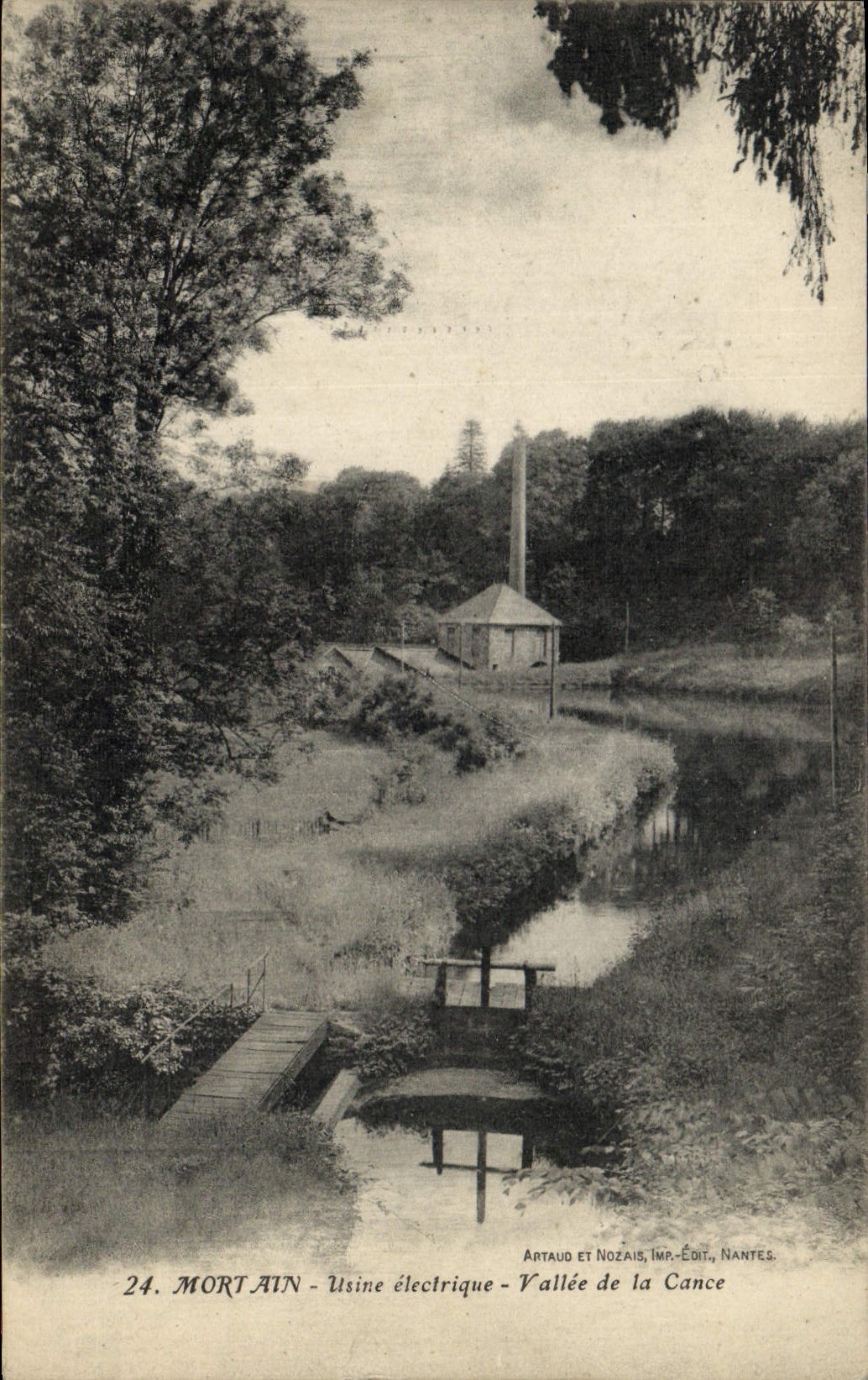 CPA Mortain Usine electrique Vallee de la Cance Electricite