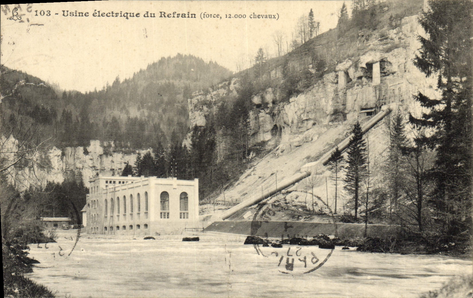 CPA Usine electrique du Refrain Electricite 