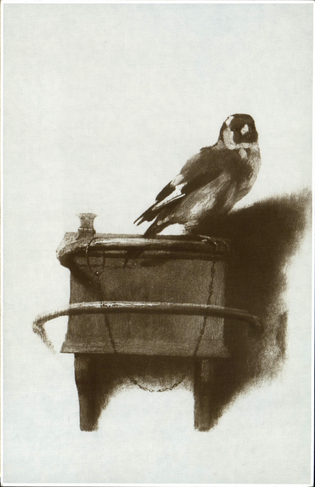Vintage Postcard Carel Fabritius The Goldfinch