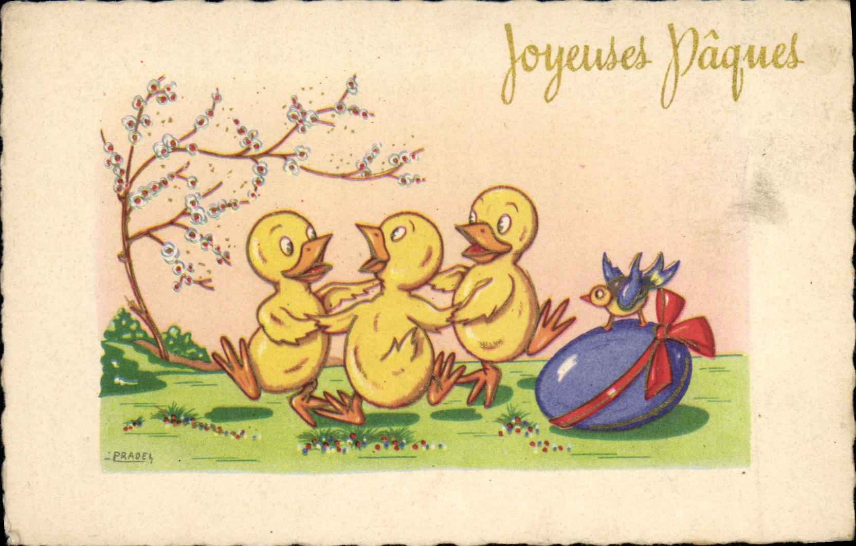 CPA Poussins Paques 