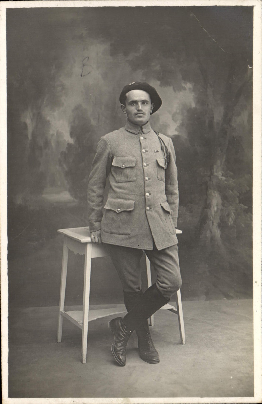 CARTE PHOTO Militaria Chasseurs Alpins 