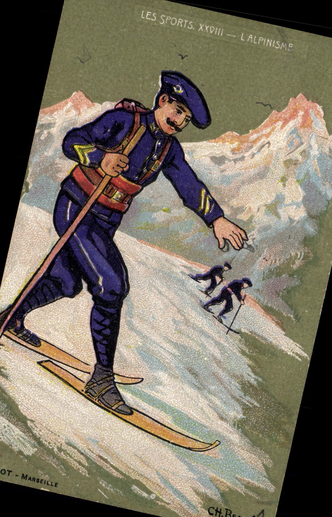 CPA Militaria Chasseurs Alpins L'alpinisme Beauvais