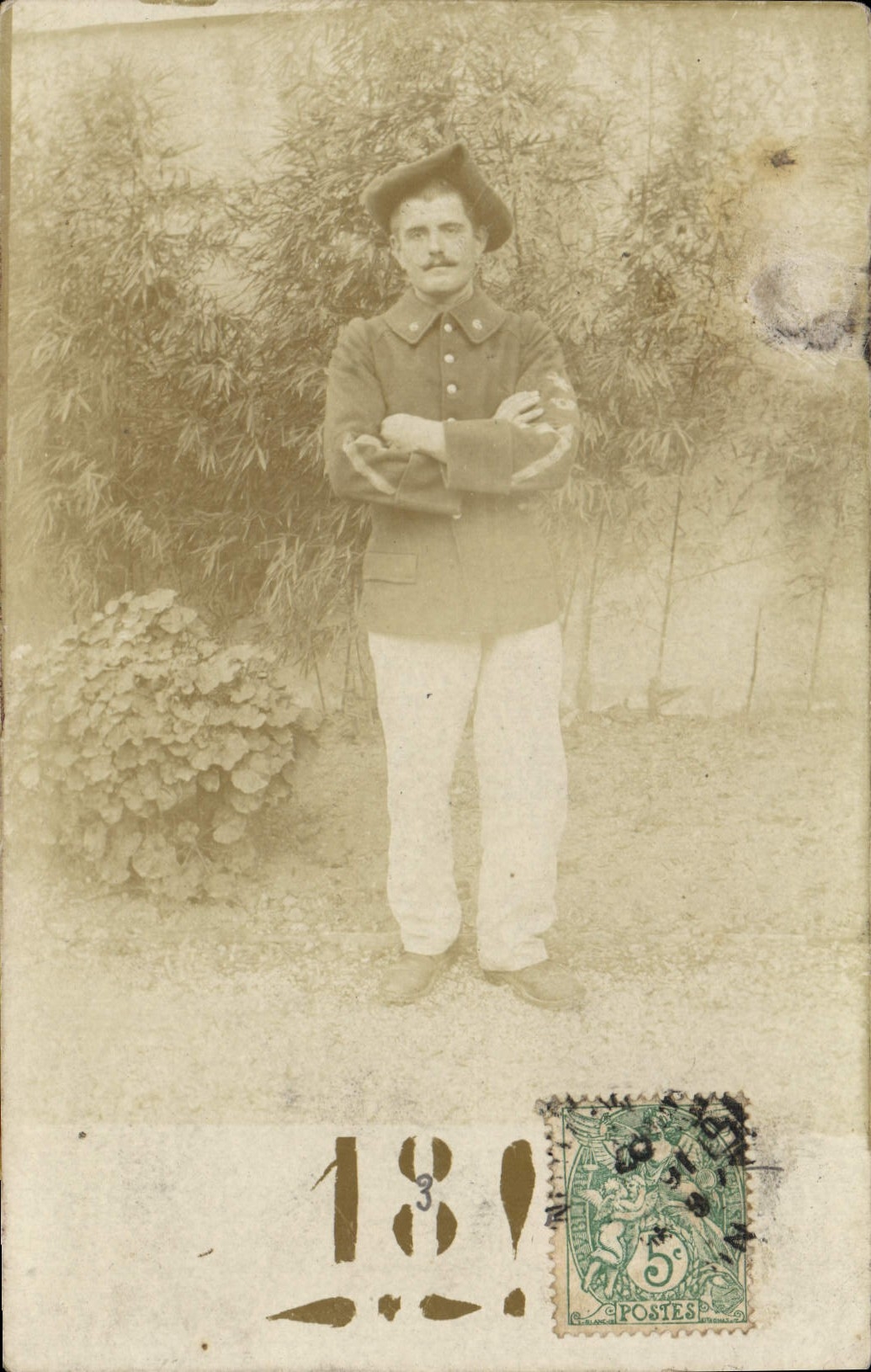 CARTE PHOTO Militaria Chasseurs Alpins