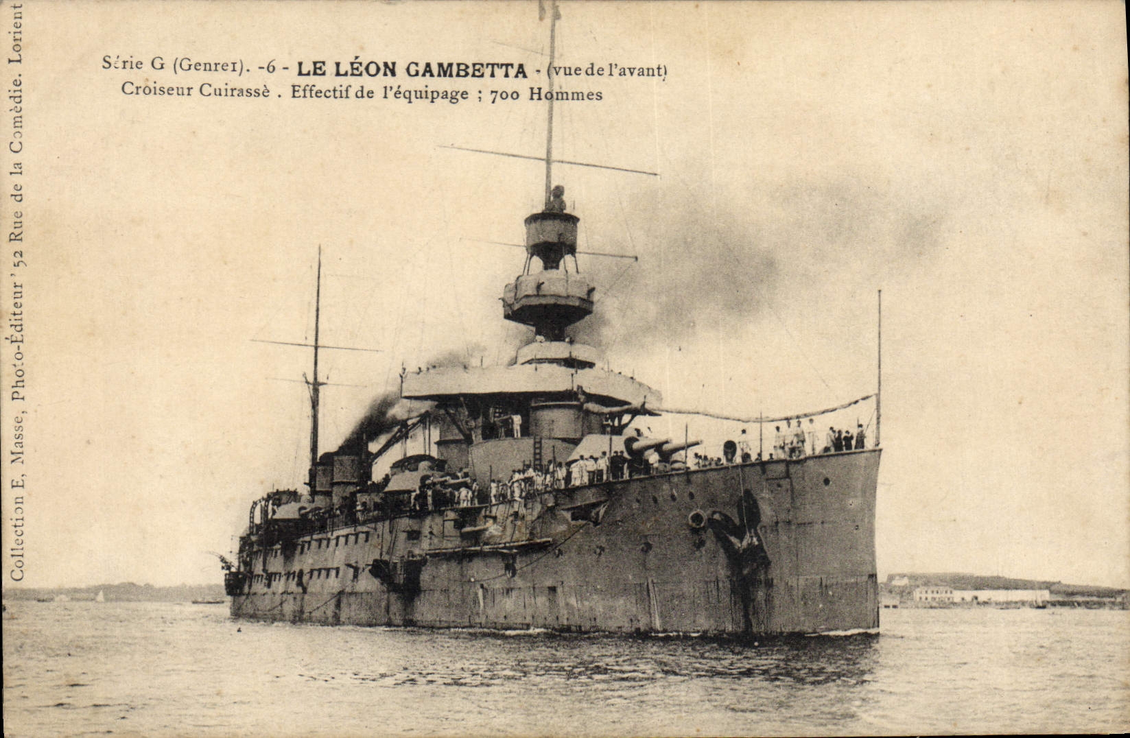 CPA Bateau Le Leon Gambetta Croiseur cuirasse 