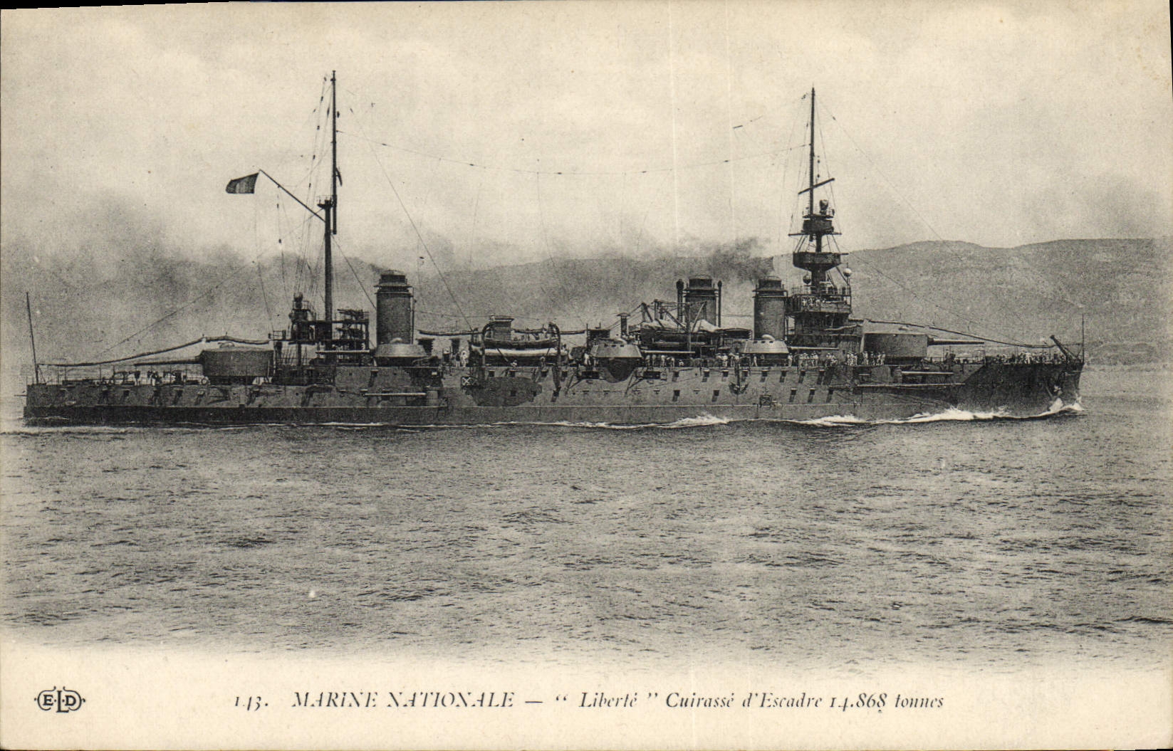CPA Bateau Liberte Cuirasse d'escadre 