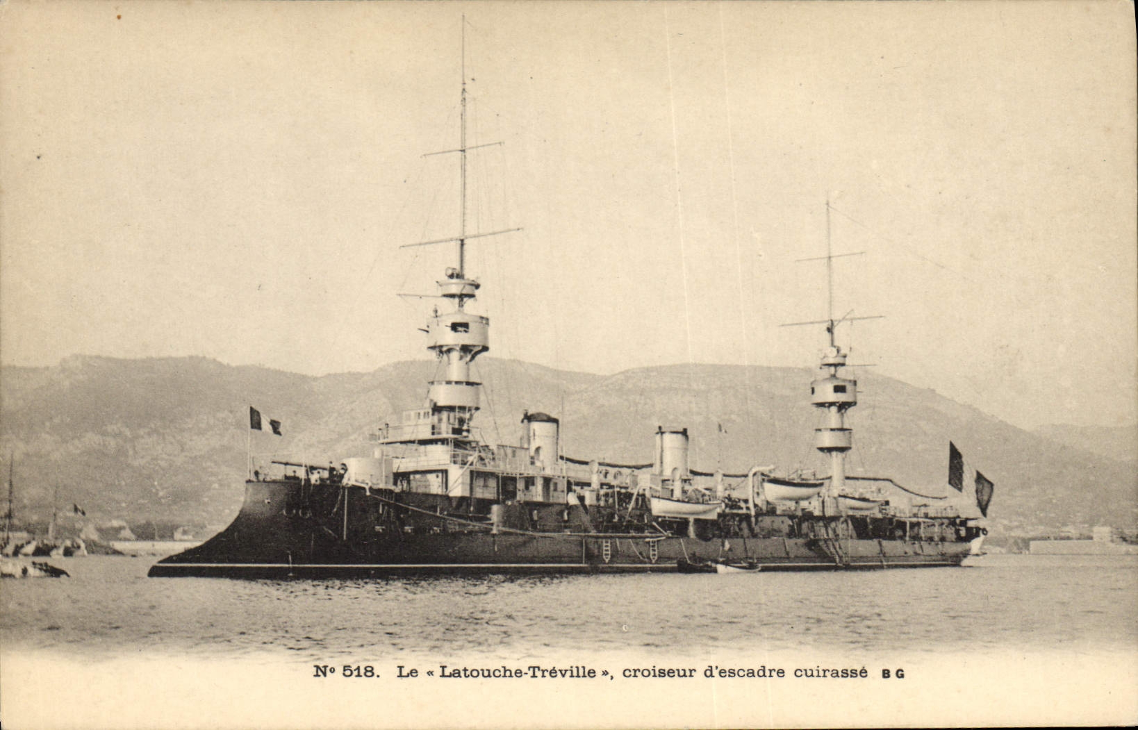 CPA Bateau Le Latouche Treville Croiseur d'escadre Cuirasse