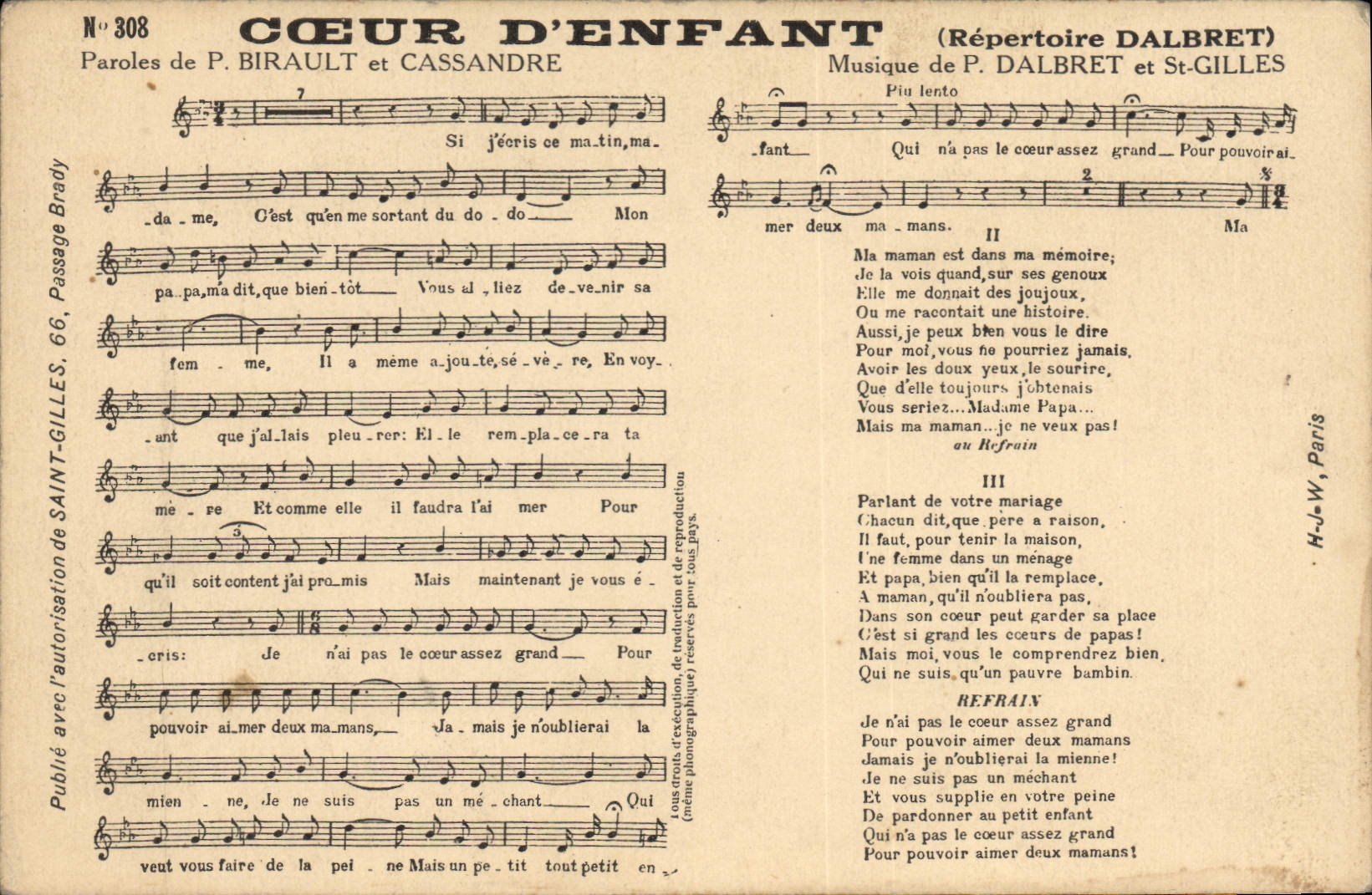 CPA Coeur d'enfant Dalbret Birault Cassandre