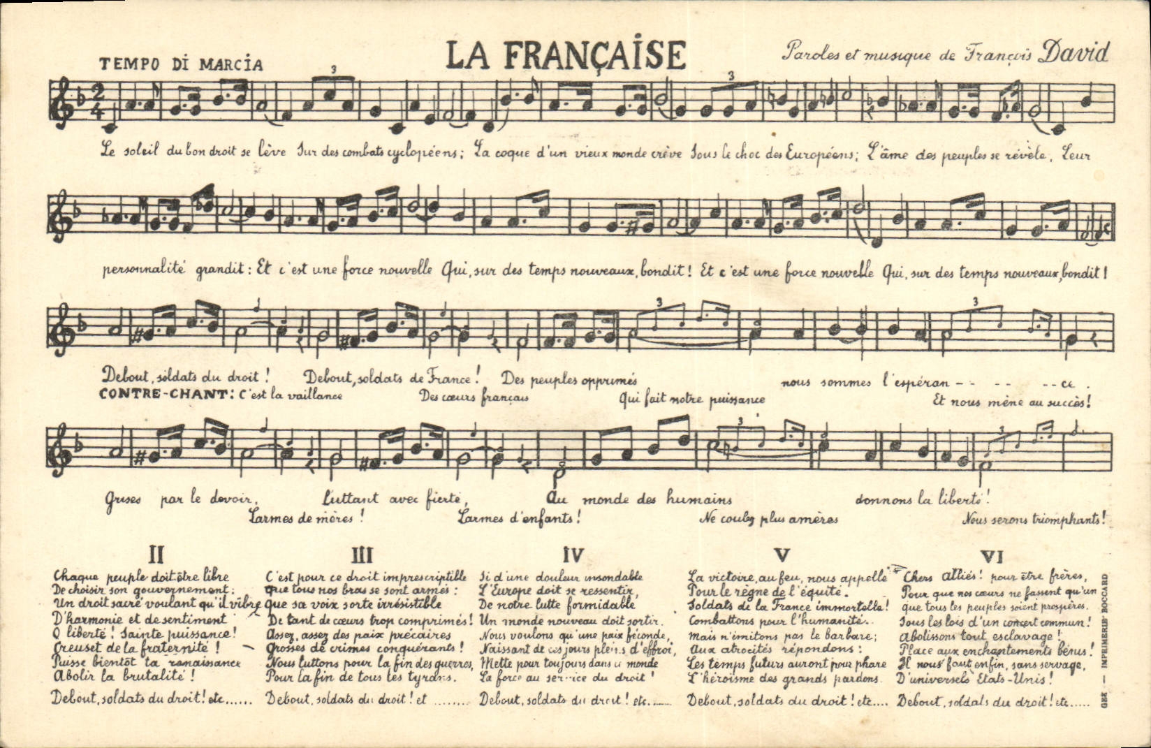 CPA La Francaise Francois David