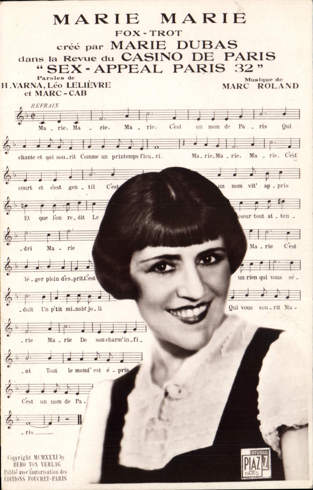 Vintage Postcard Marie Marie Fox terrier Trot Marc Roland