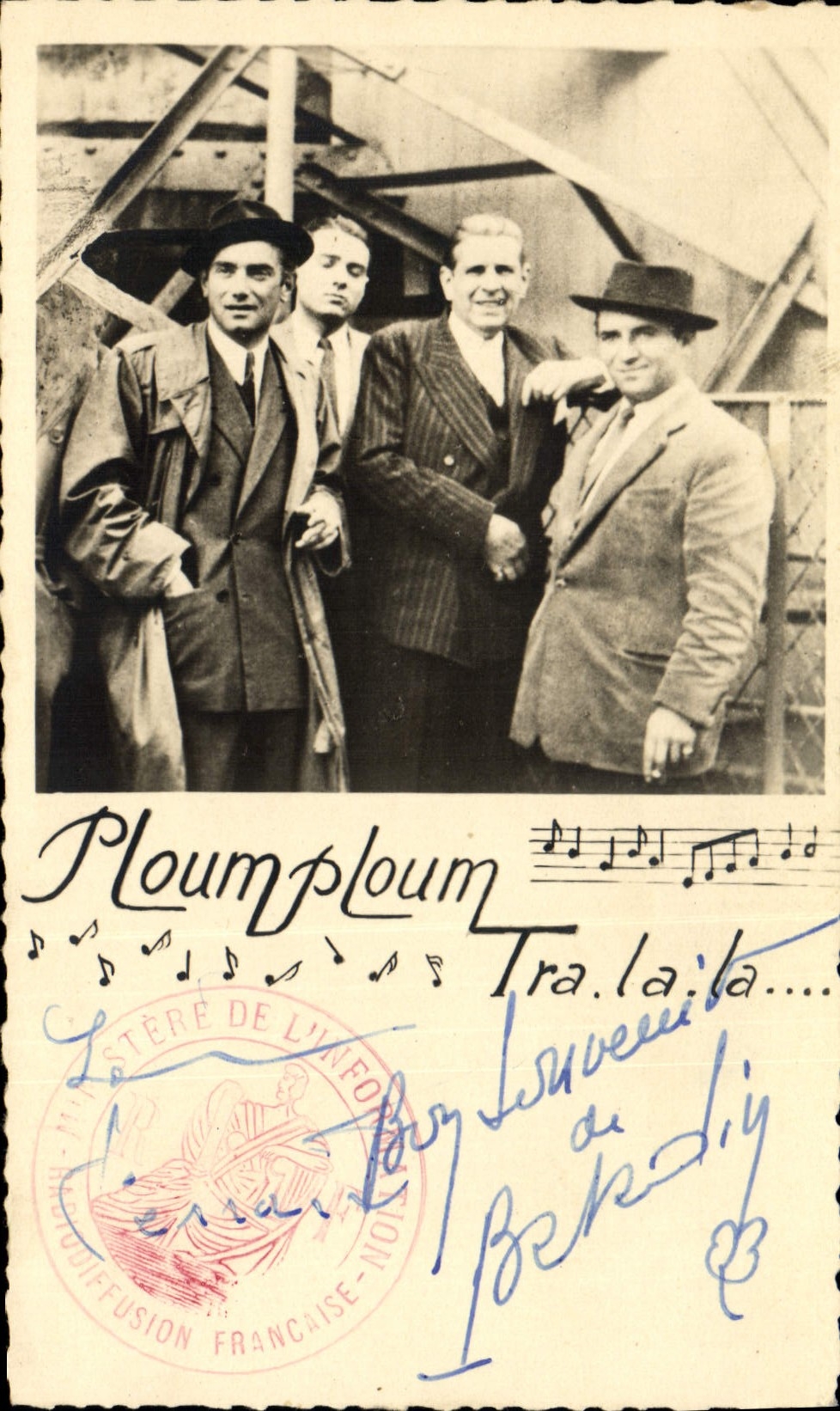 Vintage Postcard Ploum ploum Tra it