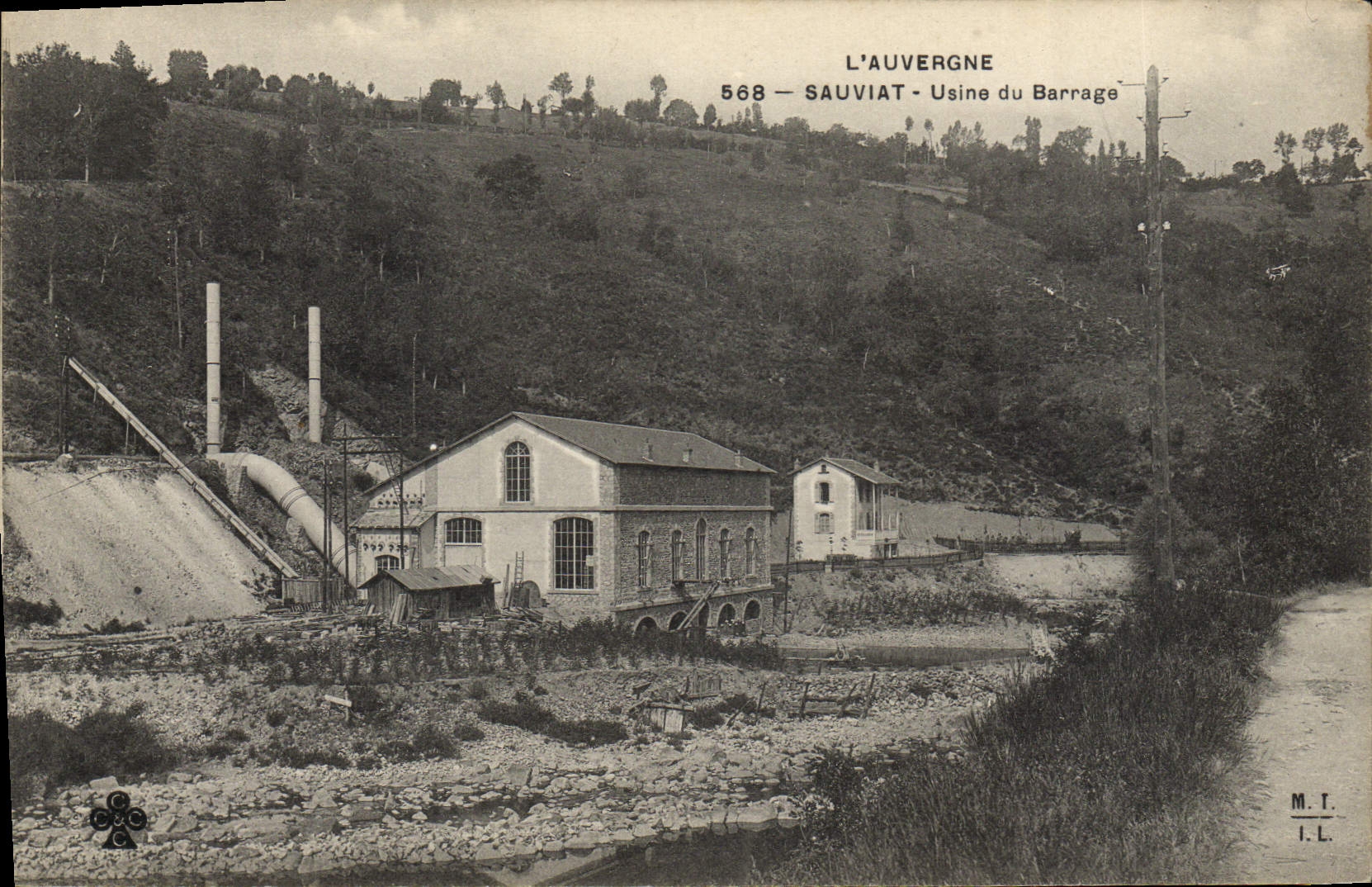 CPA Electricite Sauviat Usine du barrage
