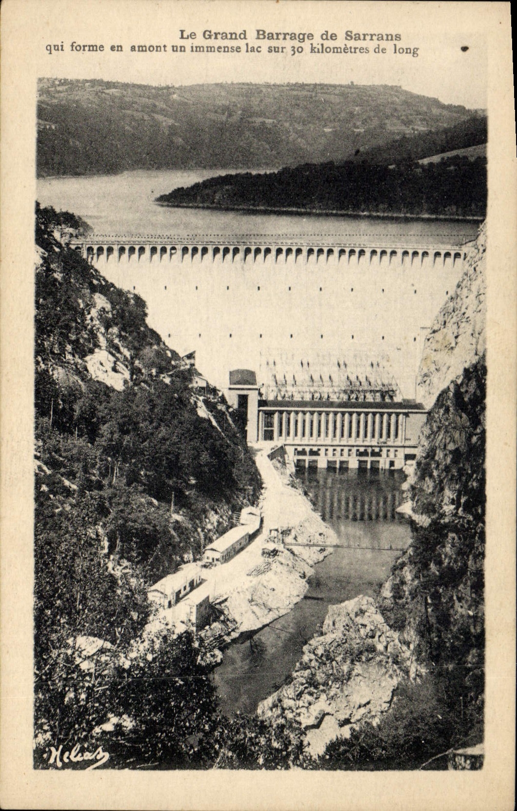 CPA Electricite Le grand barrage de Sarrans