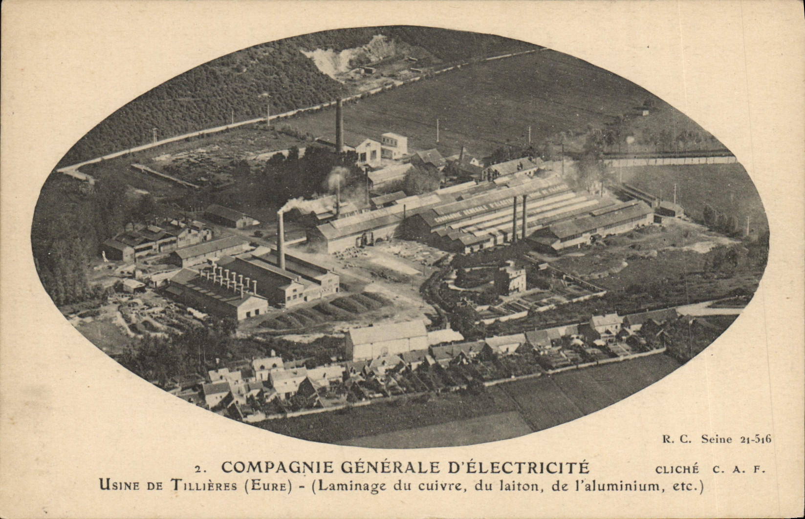 Vintage Postcard Electricite General Company of Electricity Machines of Tilliers Laminage of the copper of the brass of aluminum