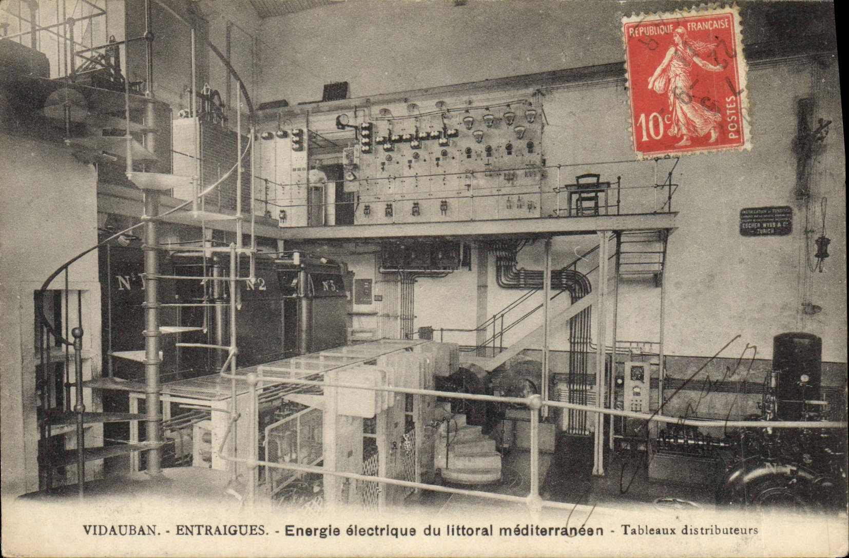 CPA Electricite Vidauban Entraigues Energie electrique du littoral mediterraneen Tableaux distributeurs
