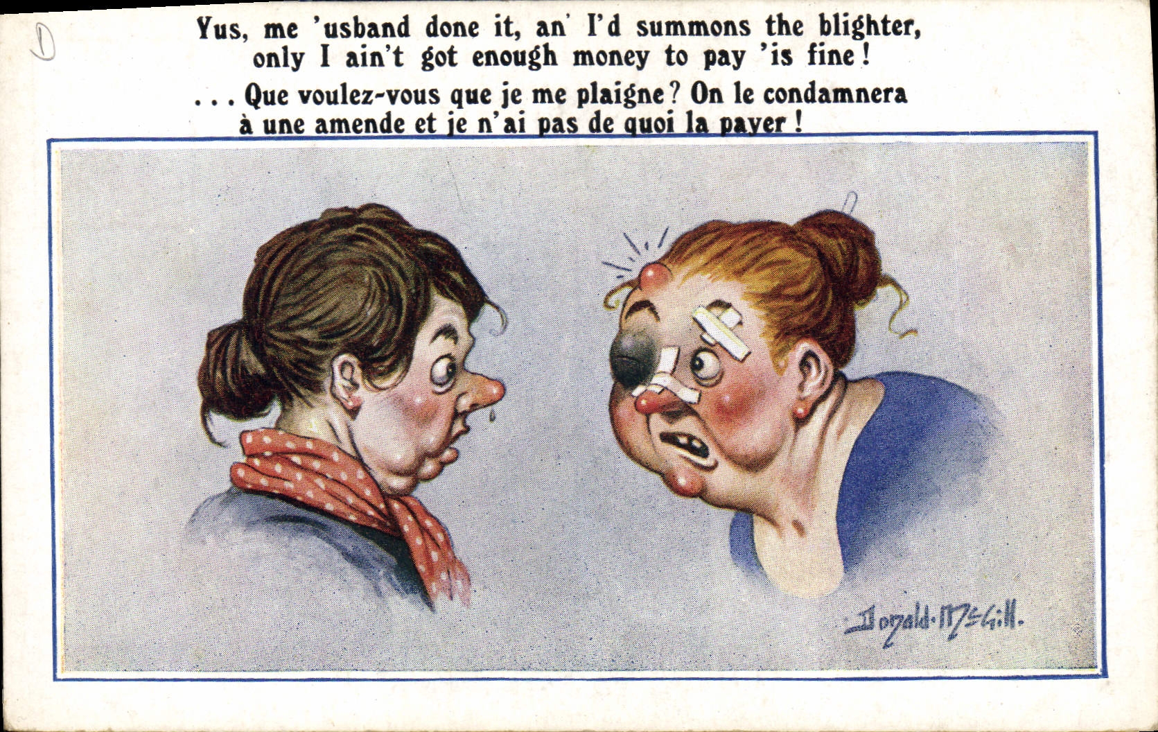 Vintage Postcard Fantasy Illustrator Donald Mc Gill Women