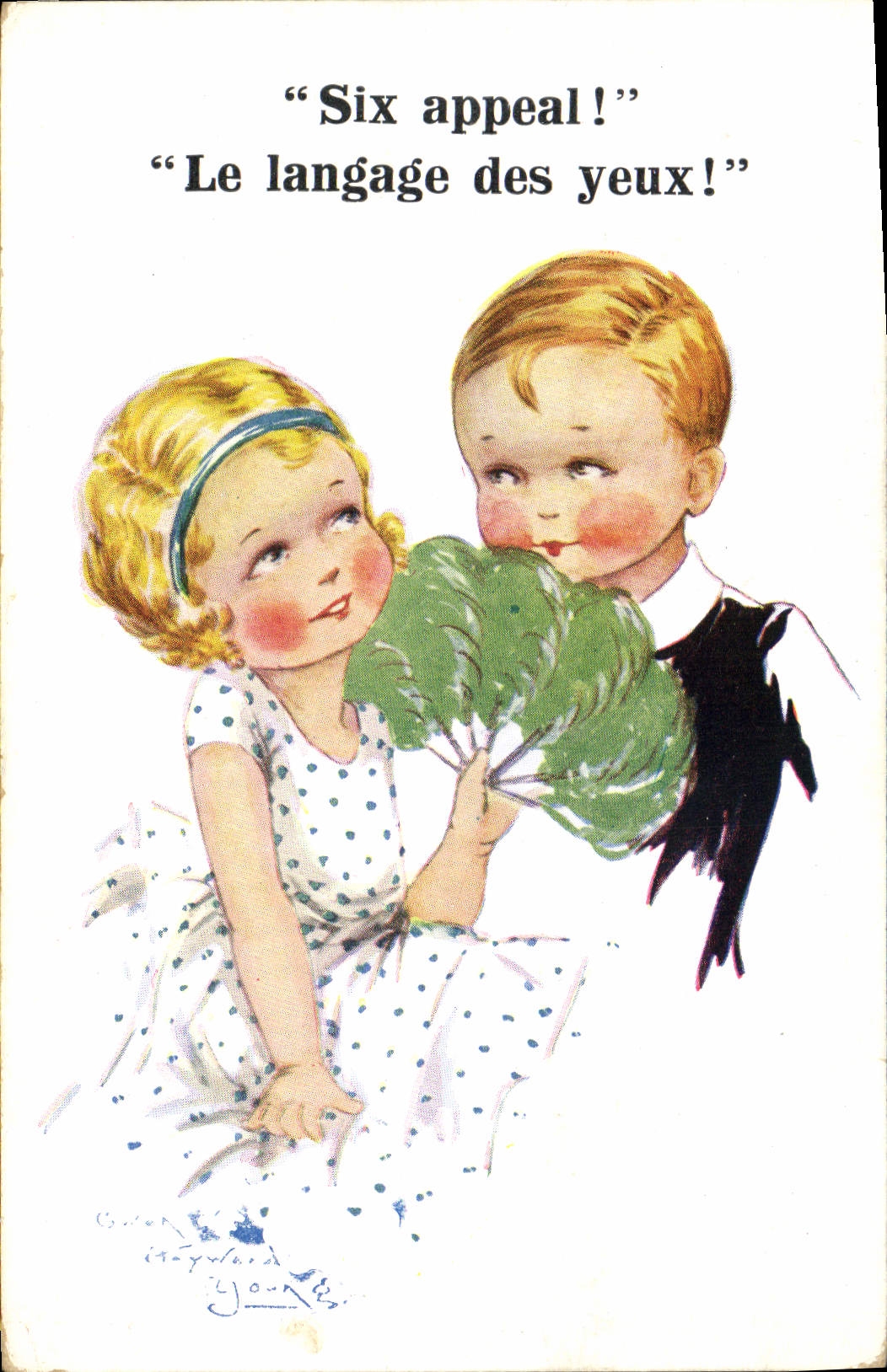 Vintage Postcard Fantasy Illustrator Children Six appeal