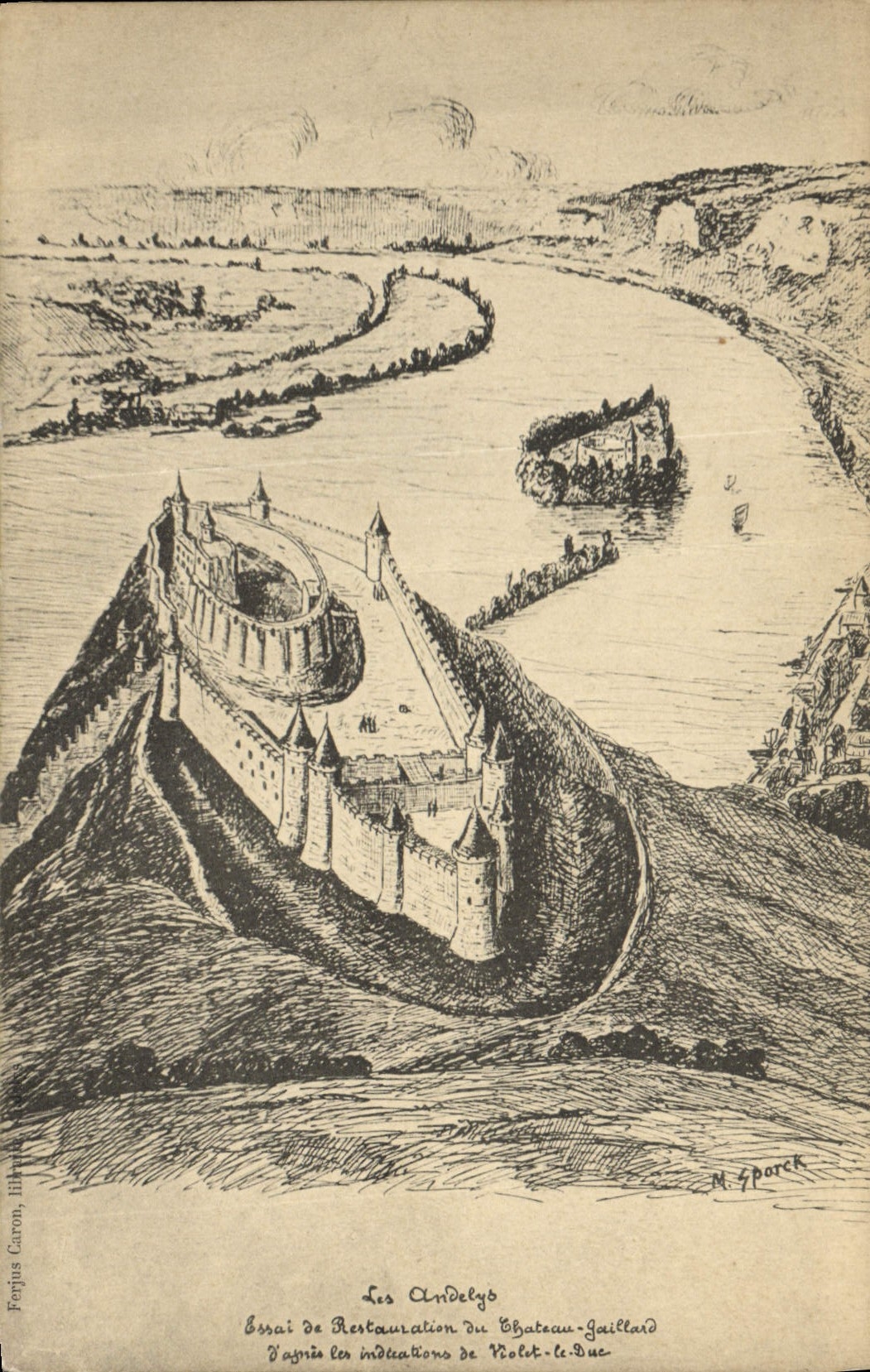 Vintage Postcard Les Andelys