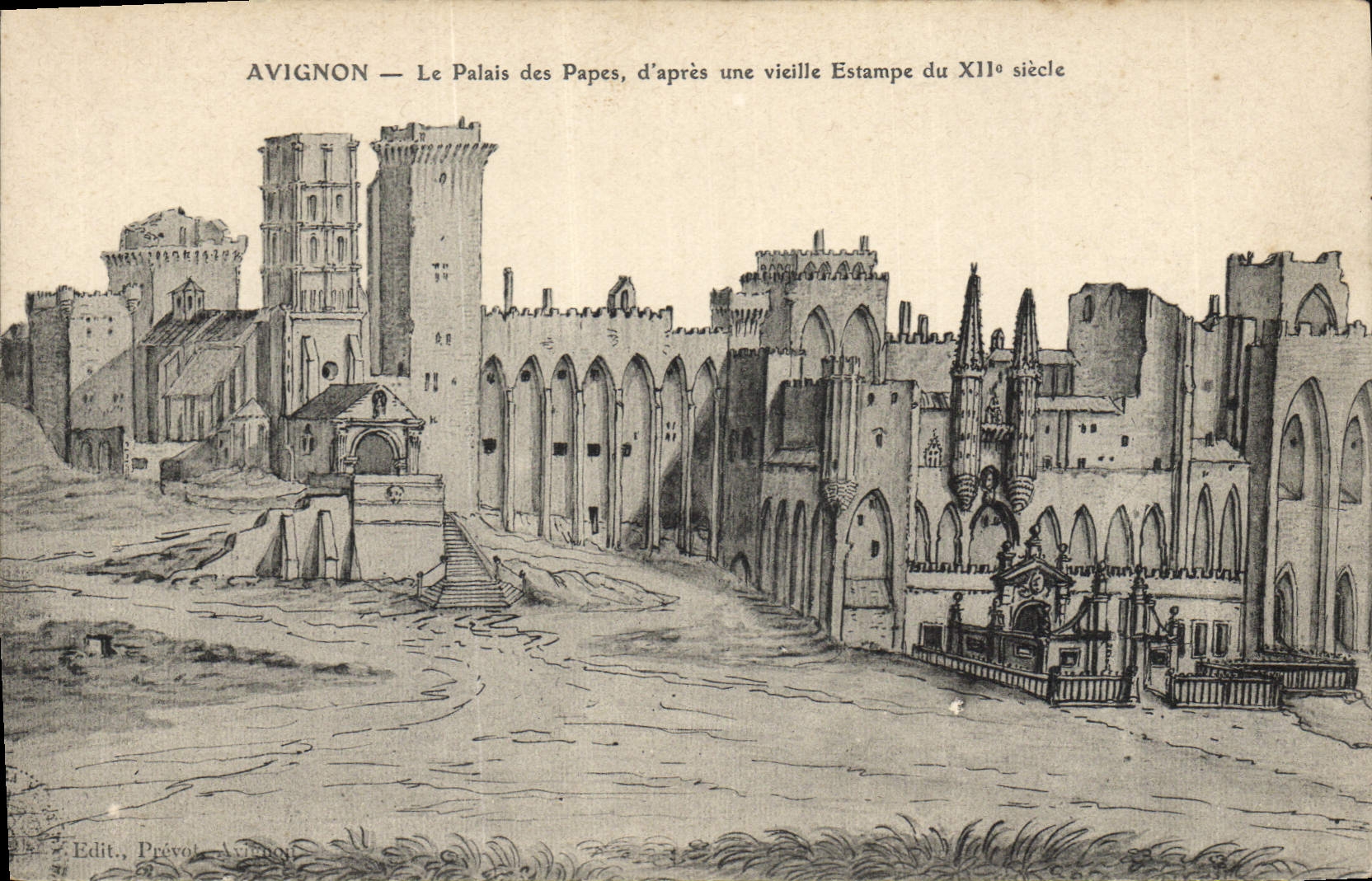 Vintage Postcard Avignon the Palate of the Popes