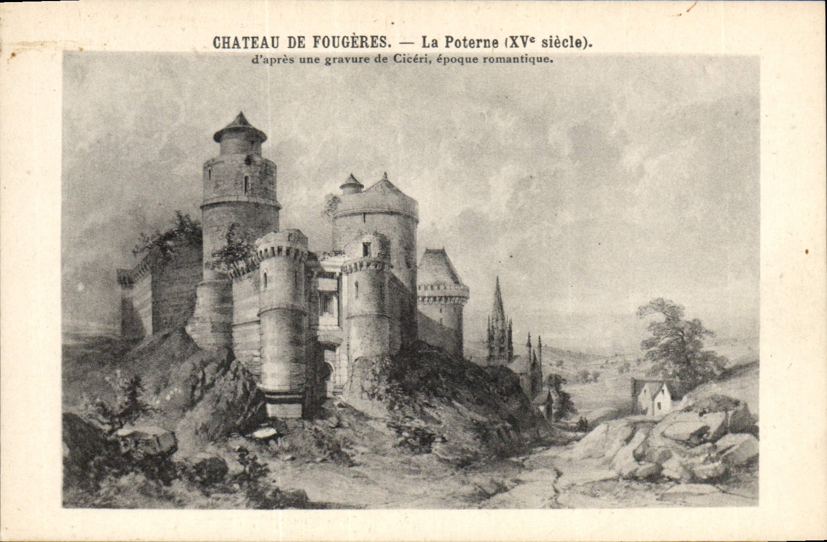 CPA Chateau de Fougeres La poterne 