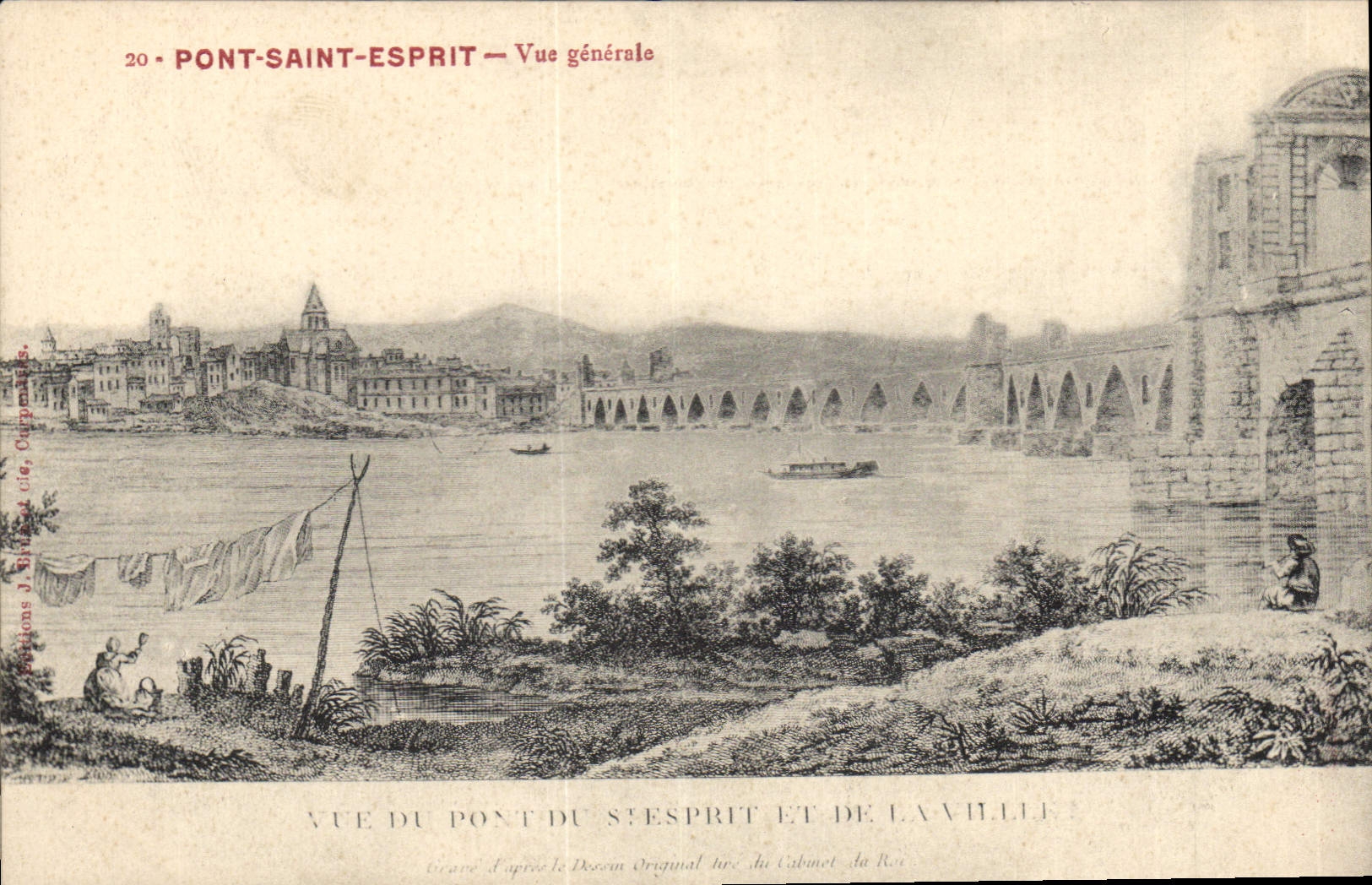 CPA Pont Saint Esprit Vue generale 