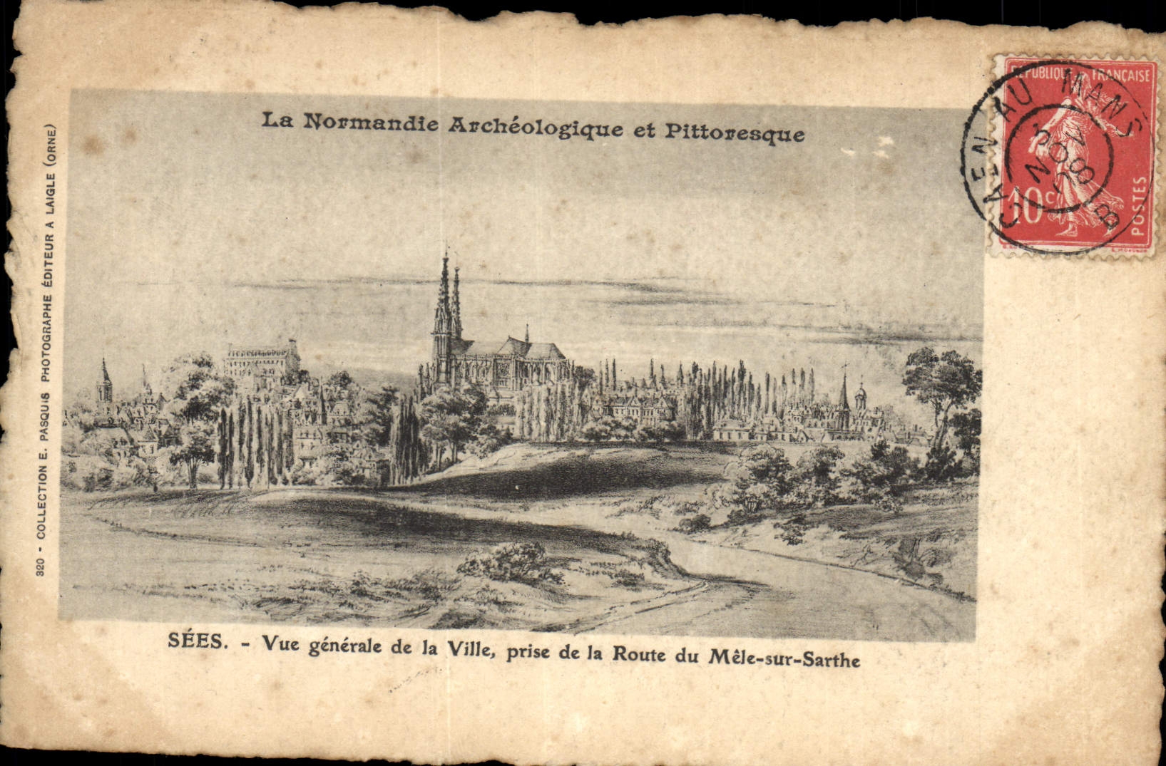 Vintage Postcard Sees Seen general of the city taken of the road of Miss on Sarhe