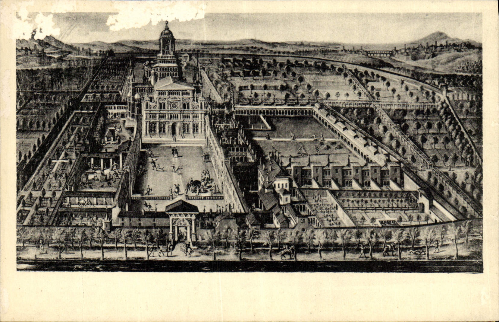 Vintage Postcard Certosa di Pavia Veduta general
