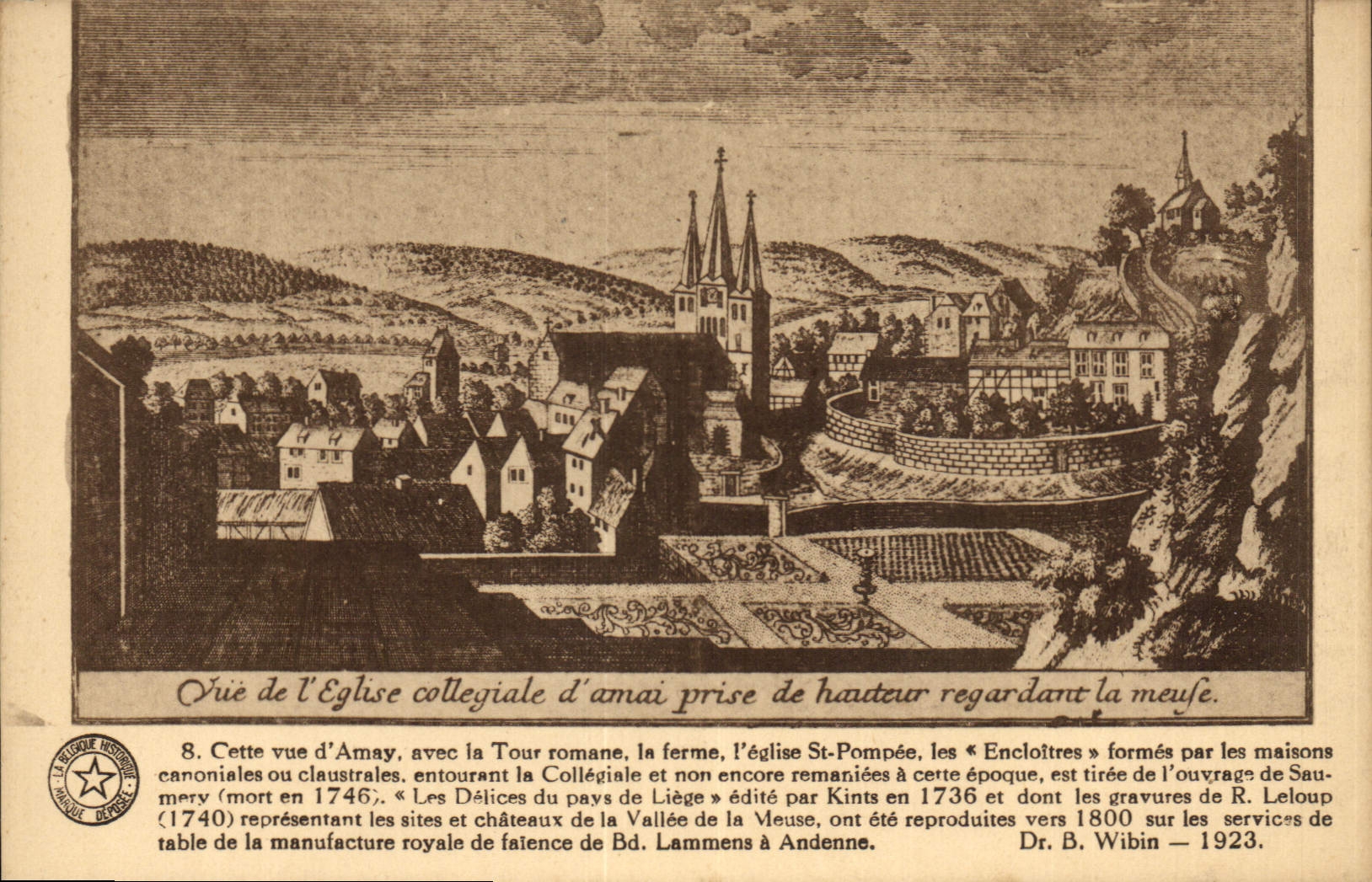 Vintage Postcard Arnay Tour Romance Closes Church St Pompee