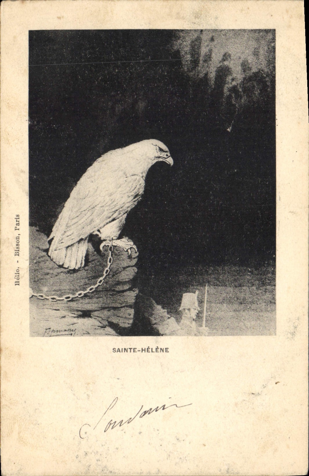 Vintage Postcard Holy Helene Eagle Napoleon 1st