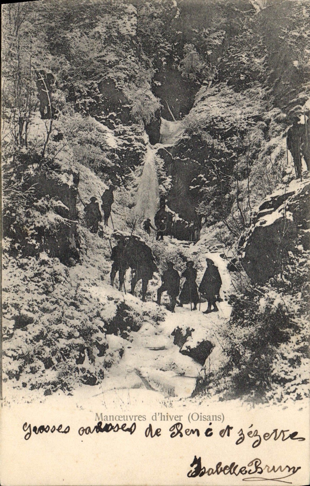 CPA Militaria Chasseurs Alpins Manoeuvres d'hiver Oisans