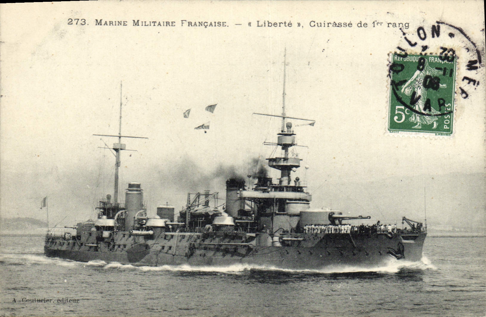 CPA Bateau Liberte Cuirasse de 1er rang