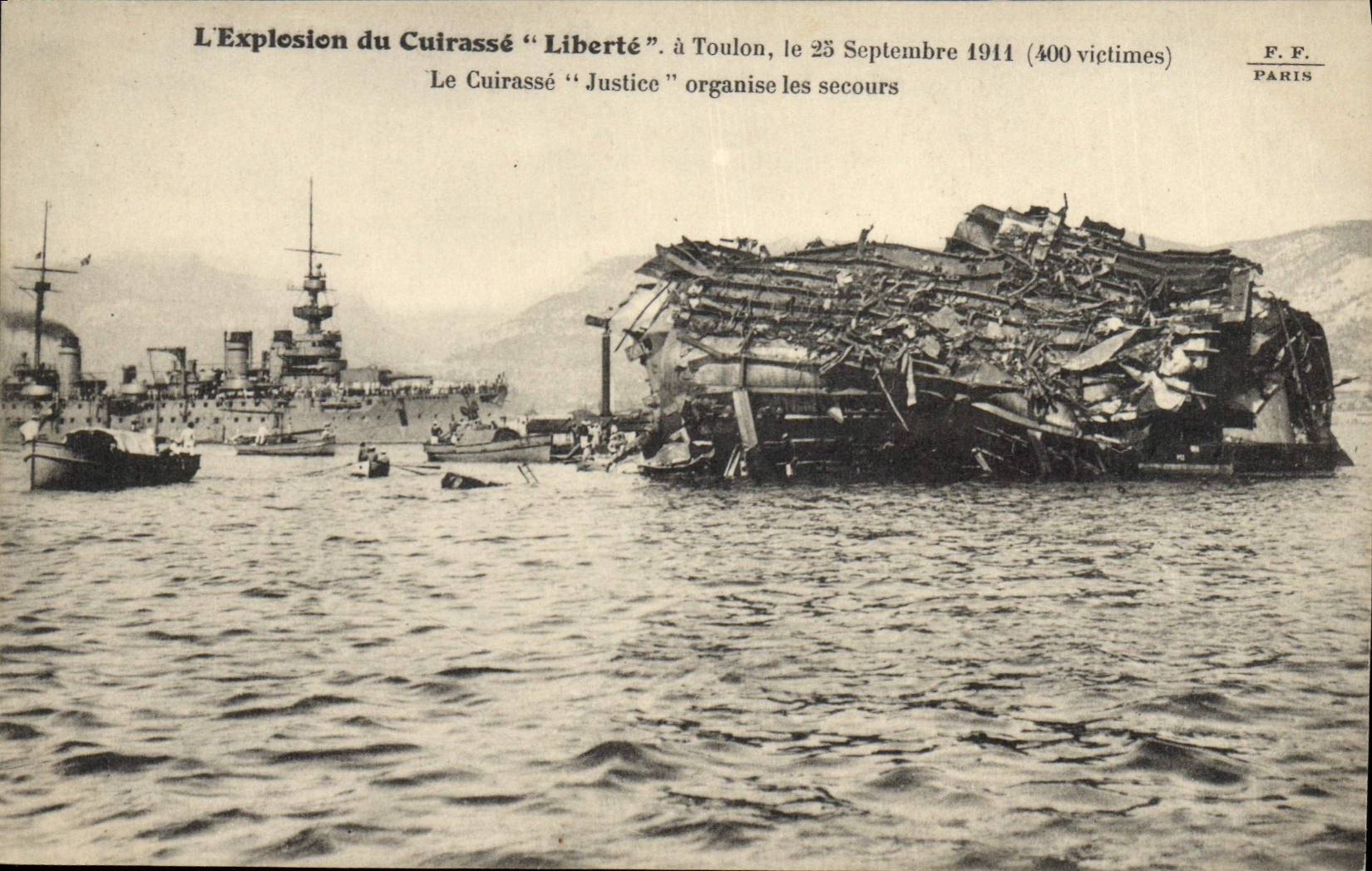 Postal Barco la explosión del blindaje Libertad en Toulon lo acoraza Justicia organiza las ayudas