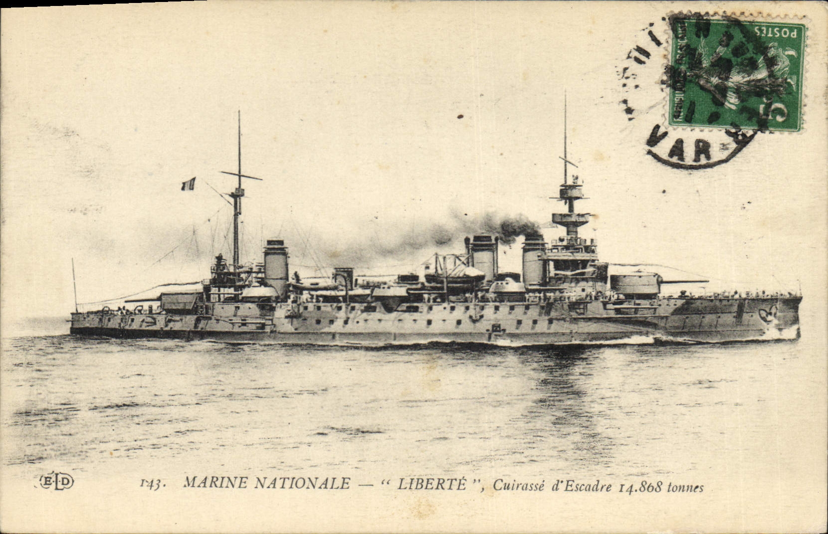 CPA Bateau Liberte Cuirasse d'escadre 