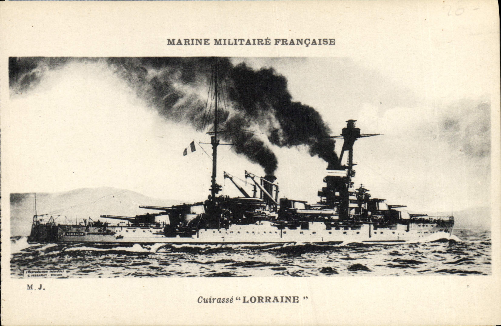 CPA Bateau Cuirasse Lorraine 