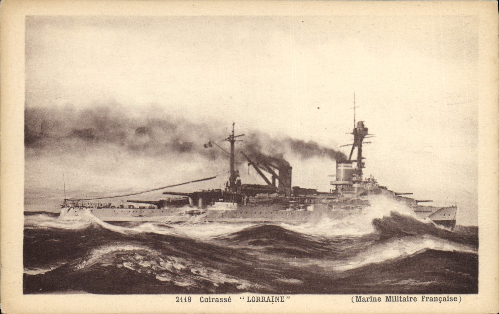 CPA Bateau Cuirasse Lorraine 