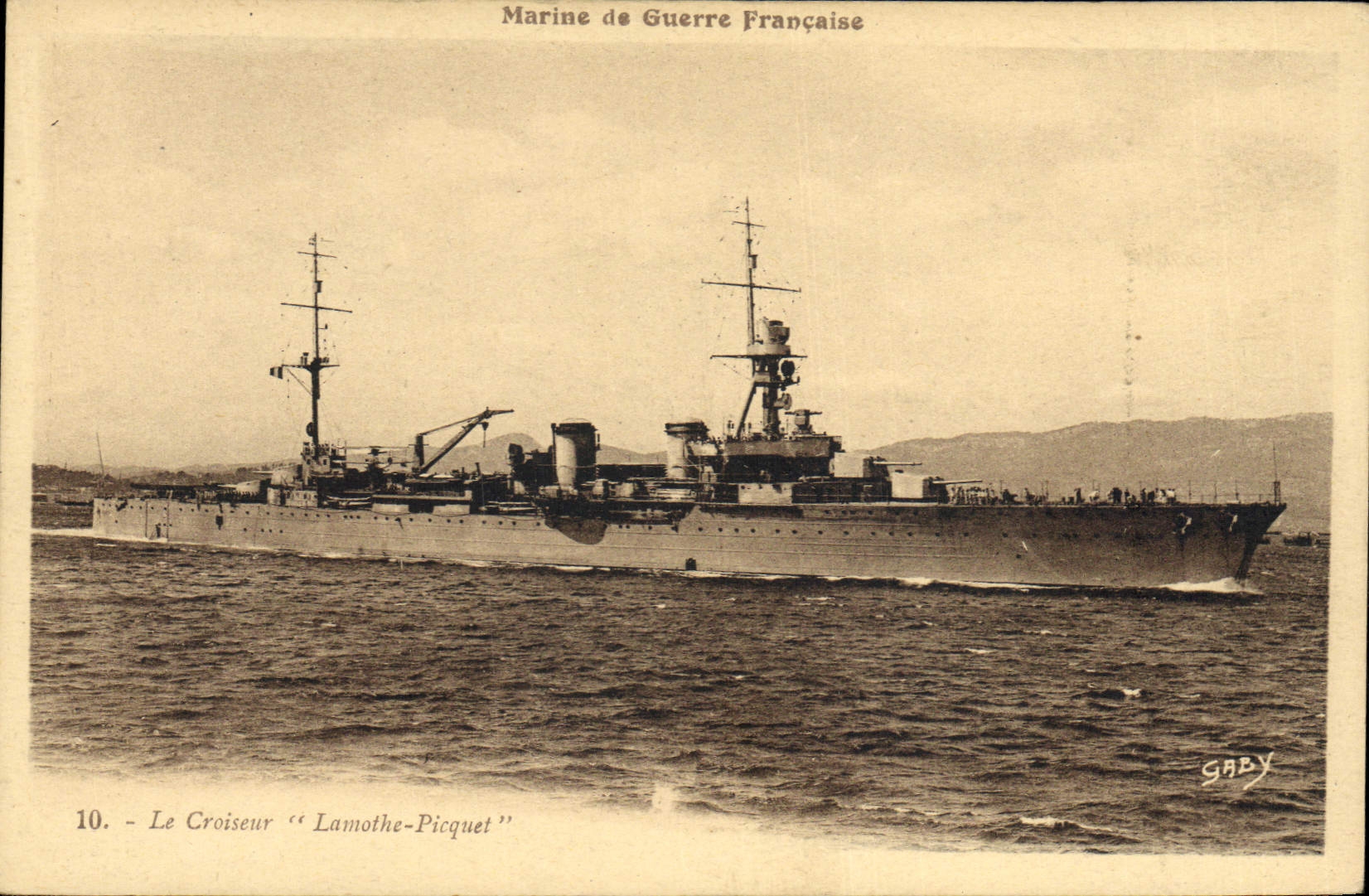 CPA Bateau Le croiseur Lamothe Piquet 