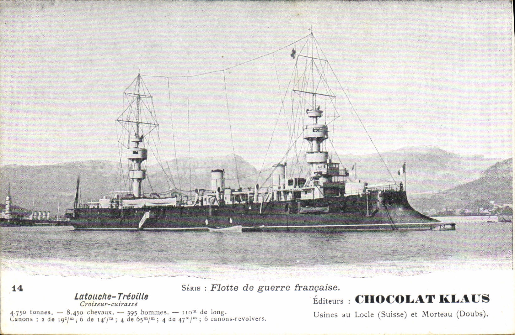 CPA Bateau Latouche Treville Croiseur Cuirasse 