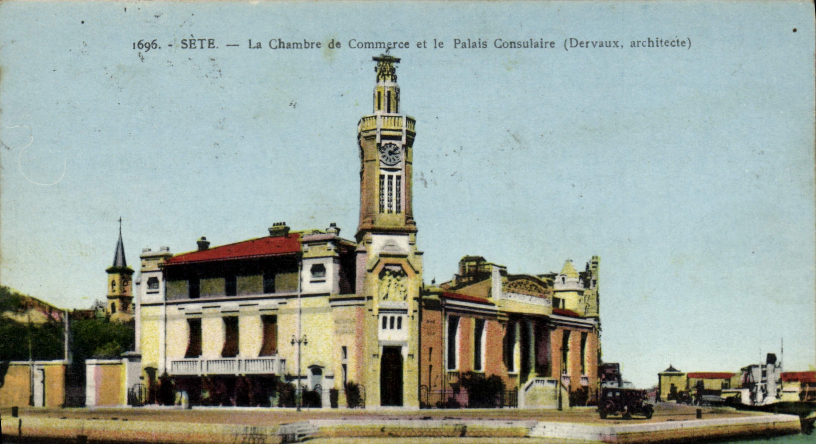 Vintage Postcard Sete the Chamber of commerce and the Consular palate