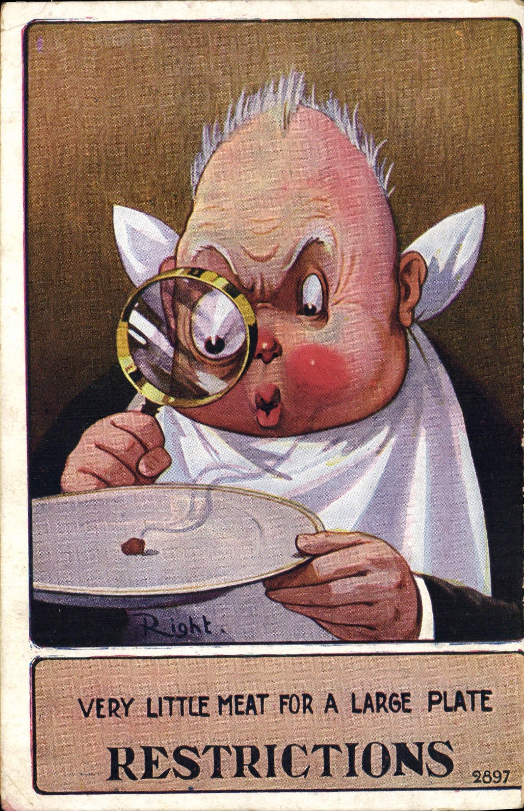 Vintage Postcard Fantasy Illustrator Right Restrictions