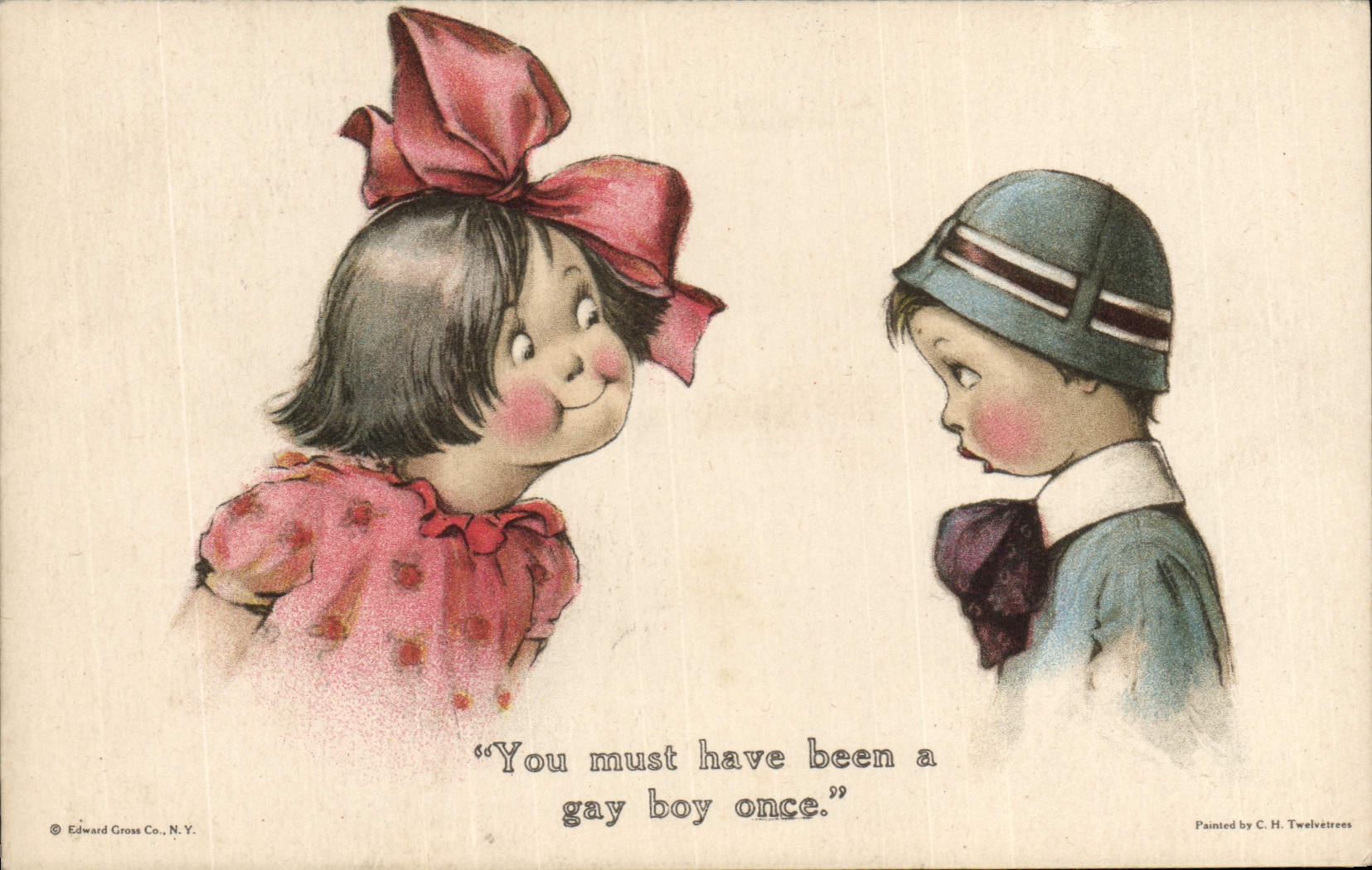 Vintage Postcard Fantaisie Illustrator Children You must cuts been has gay servant boy ounce