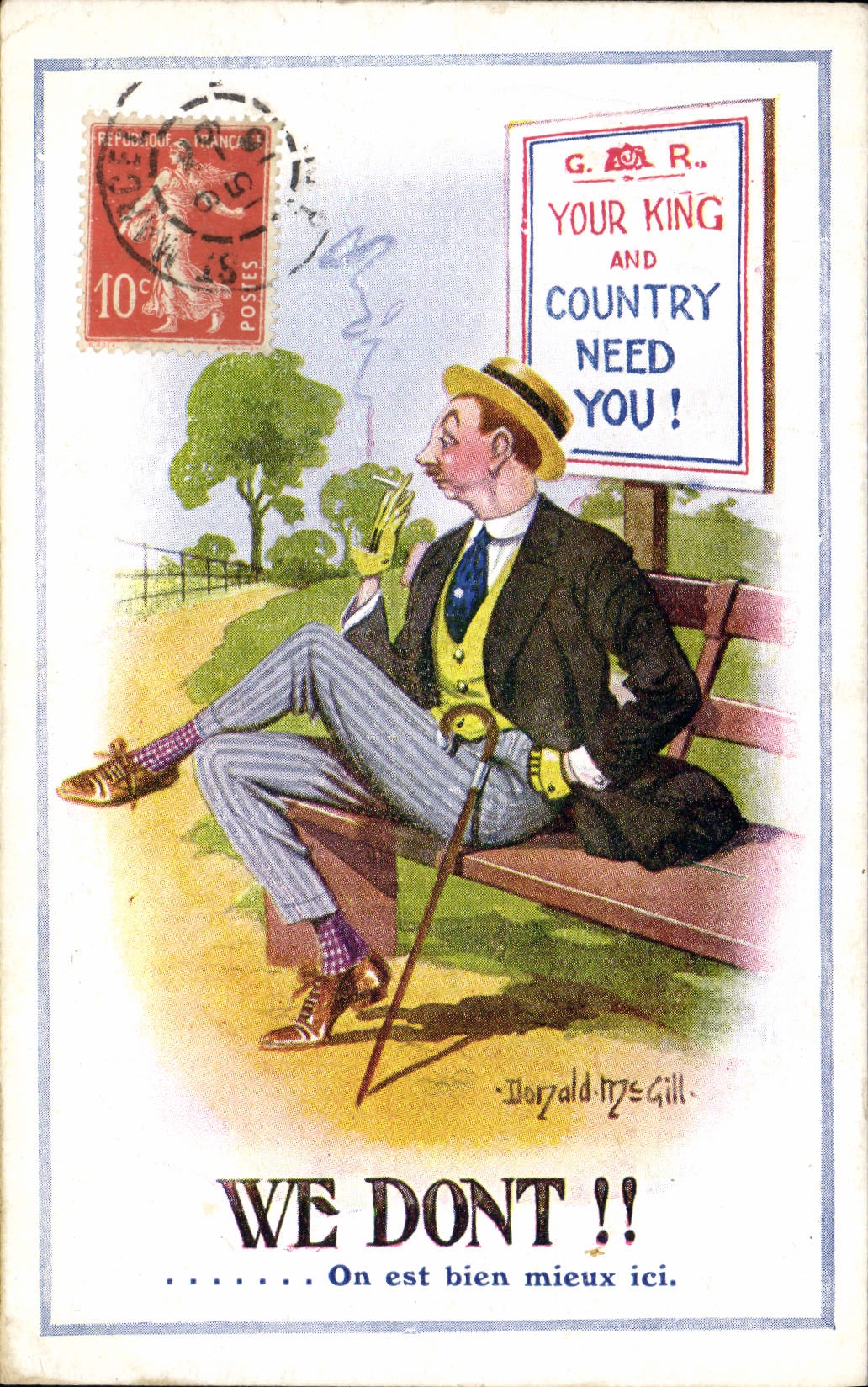 Vintage Postcard Fantasy Illustrator We don' T Donald Mc Gill